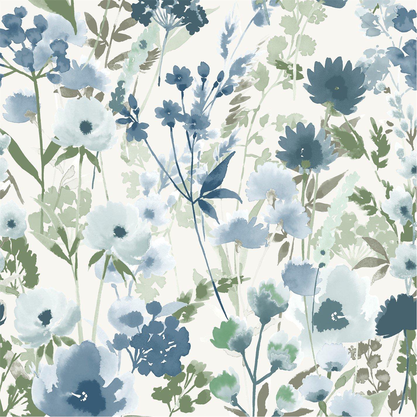 Catherine Lansfield  Countryside Floral Wallpaper - Blue