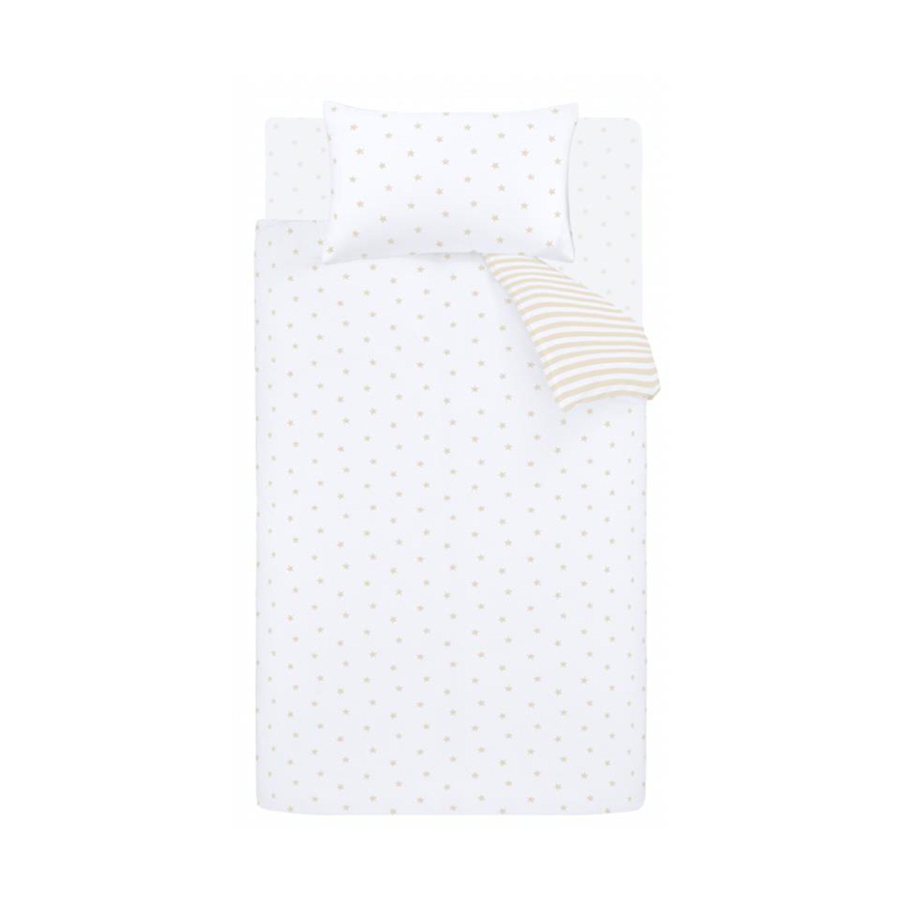 Natural - Bianca - Mini Star & Stripes Reversible Duvet Cover Set - 5