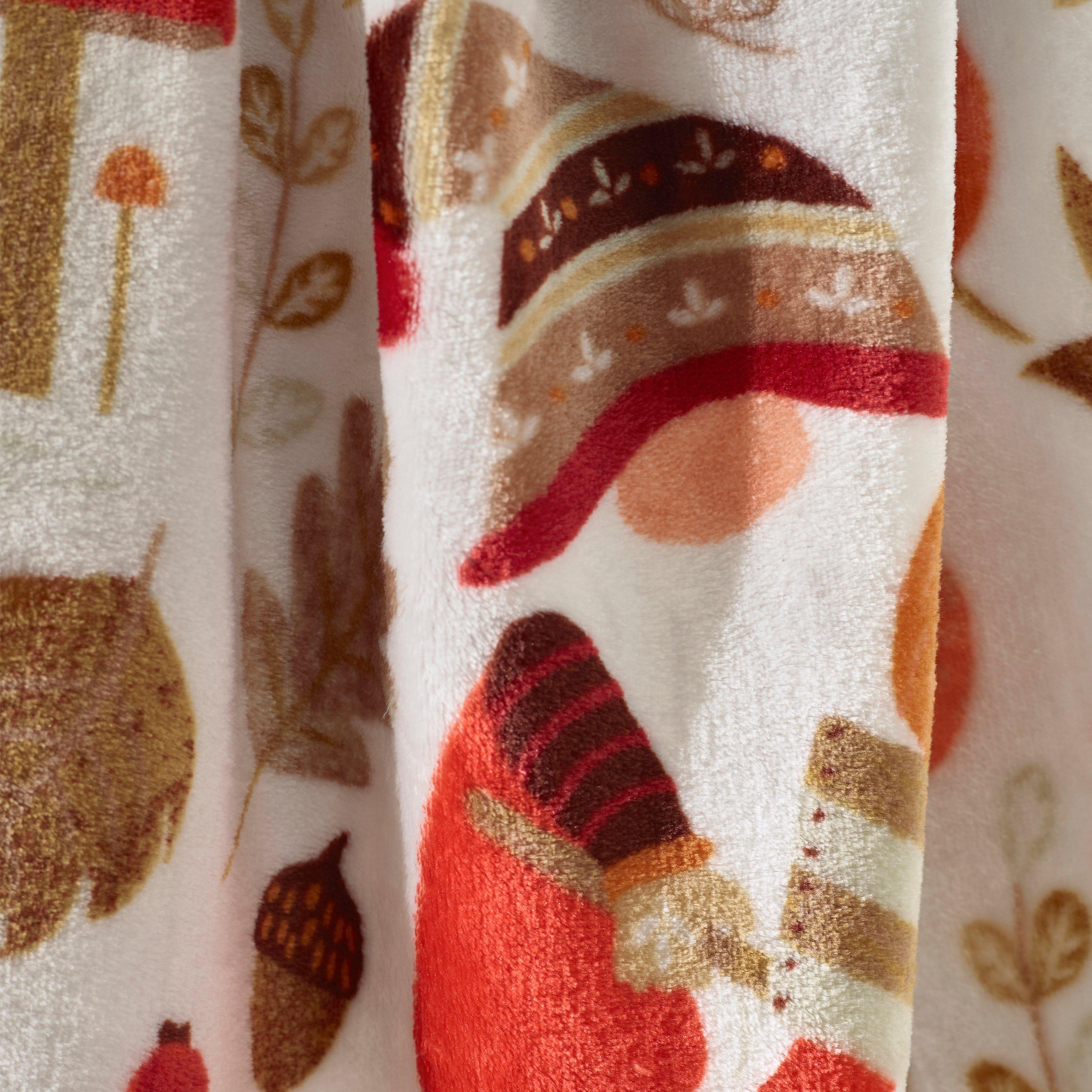 Natural - Catherine Lansfield - Woodland Gonks Cosy Fleece Blanket Throw - 2