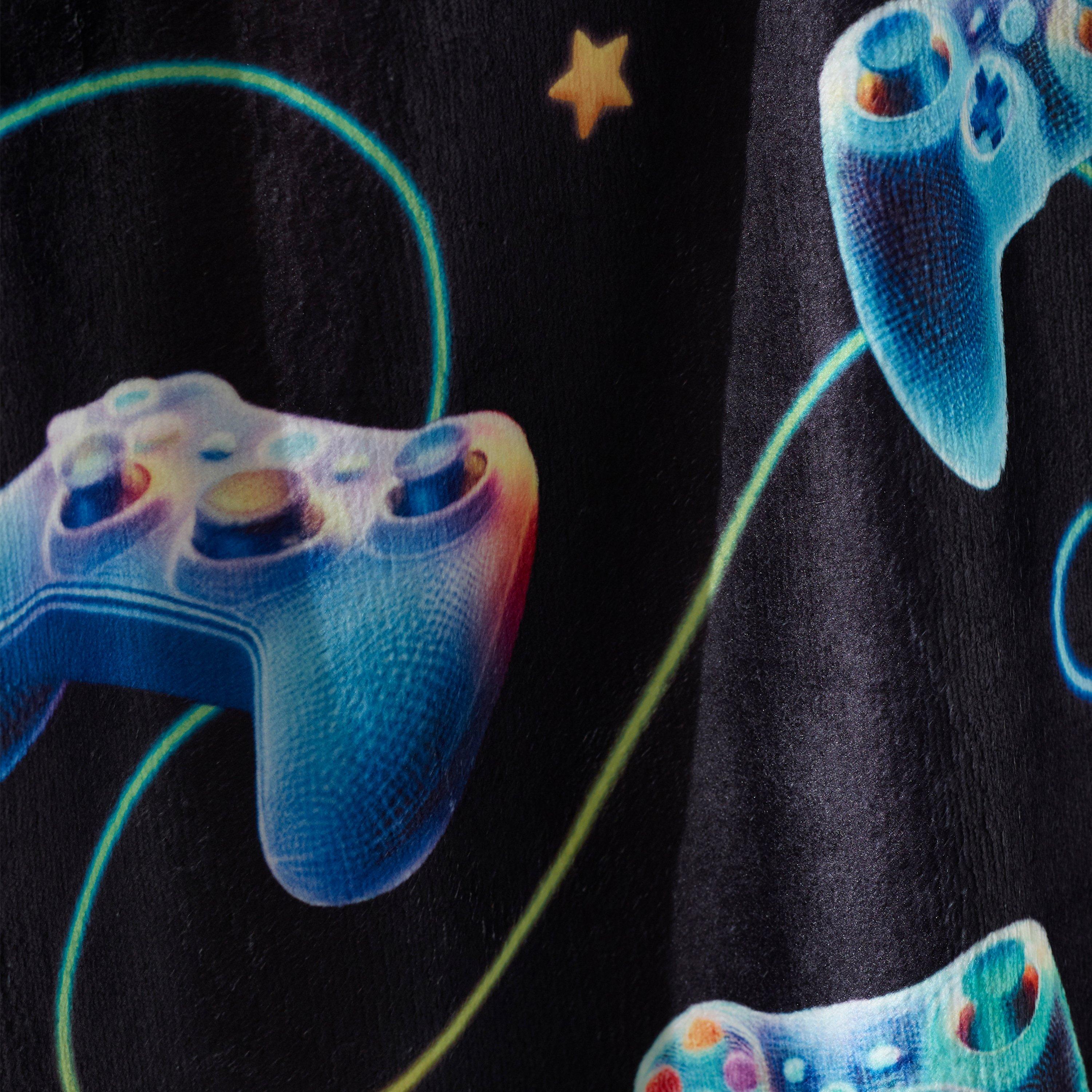 Black - Catherine Lansfield - Gamer Cosy Fleece Blanket Throw - 2