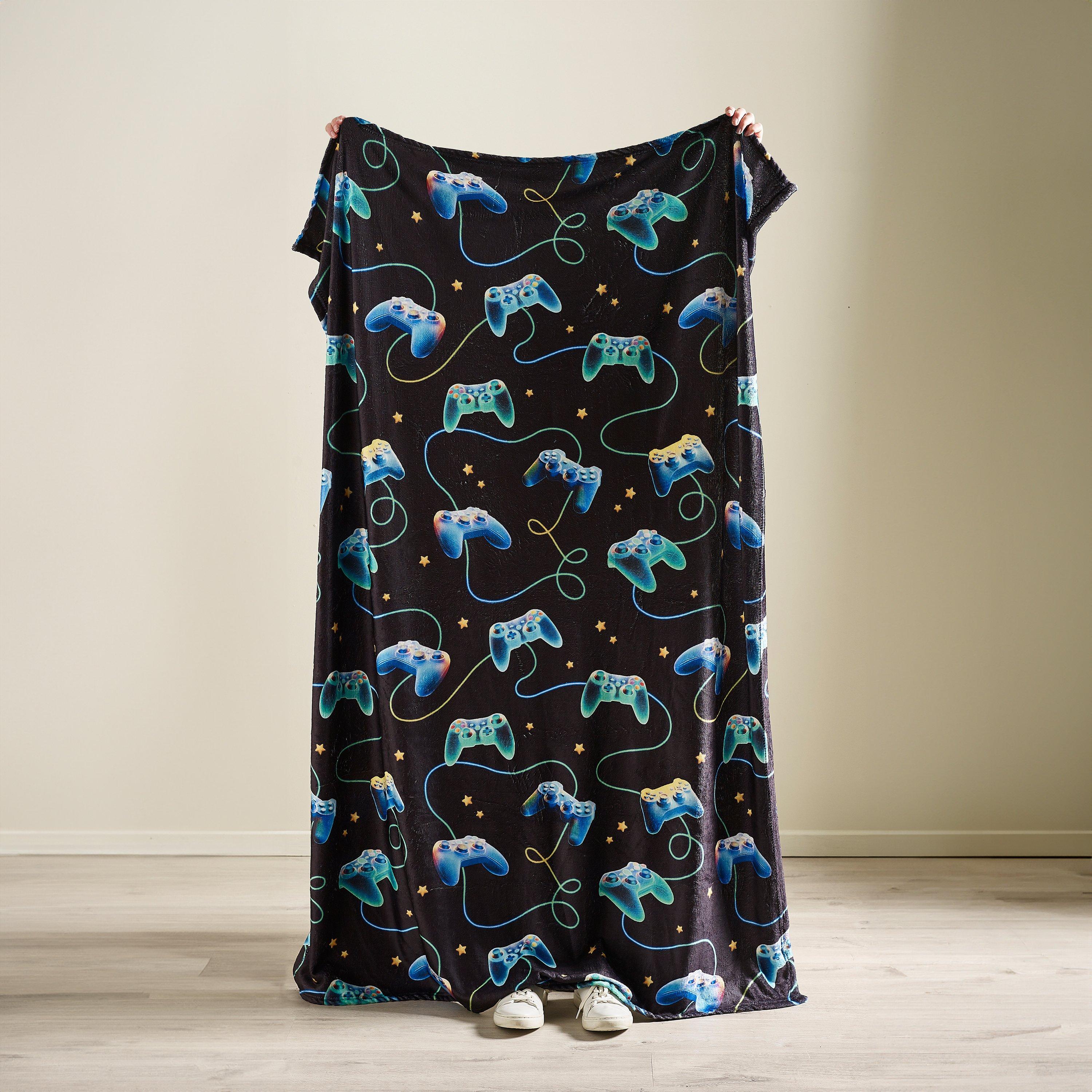 Black - Catherine Lansfield - Gamer Cosy Fleece Blanket Throw - 3