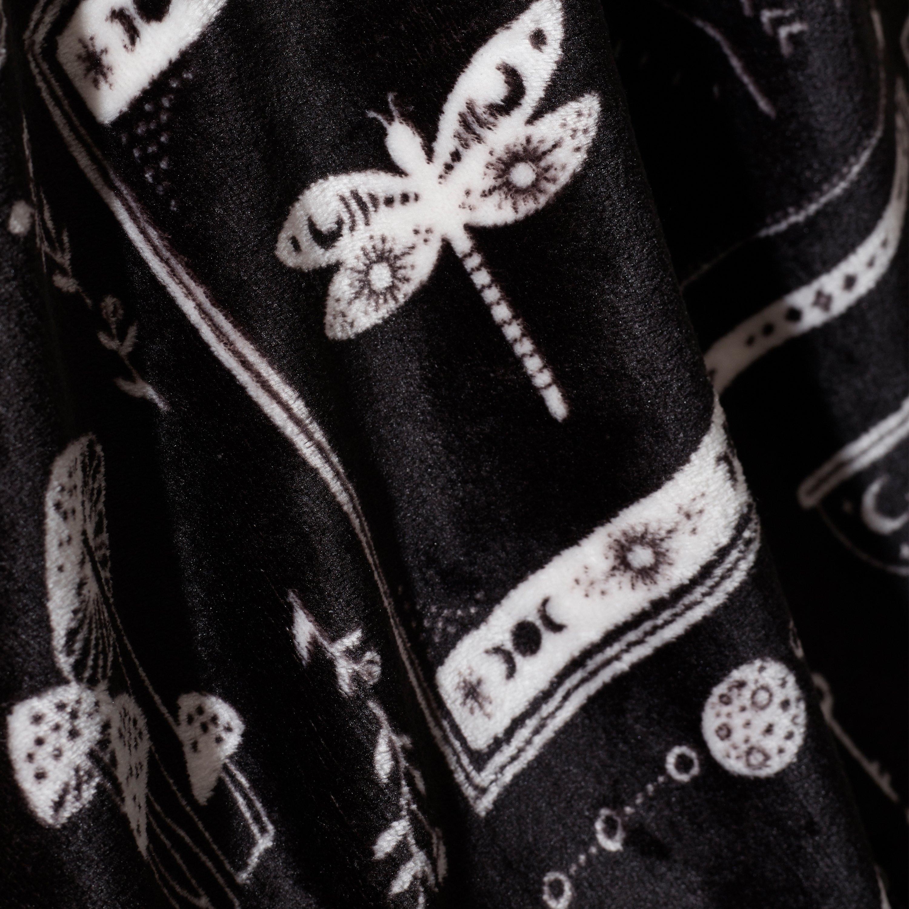 Black - Catherine Lansfield - Enchanted Witchcraft Cosy Fleece Blanket Throw - 2