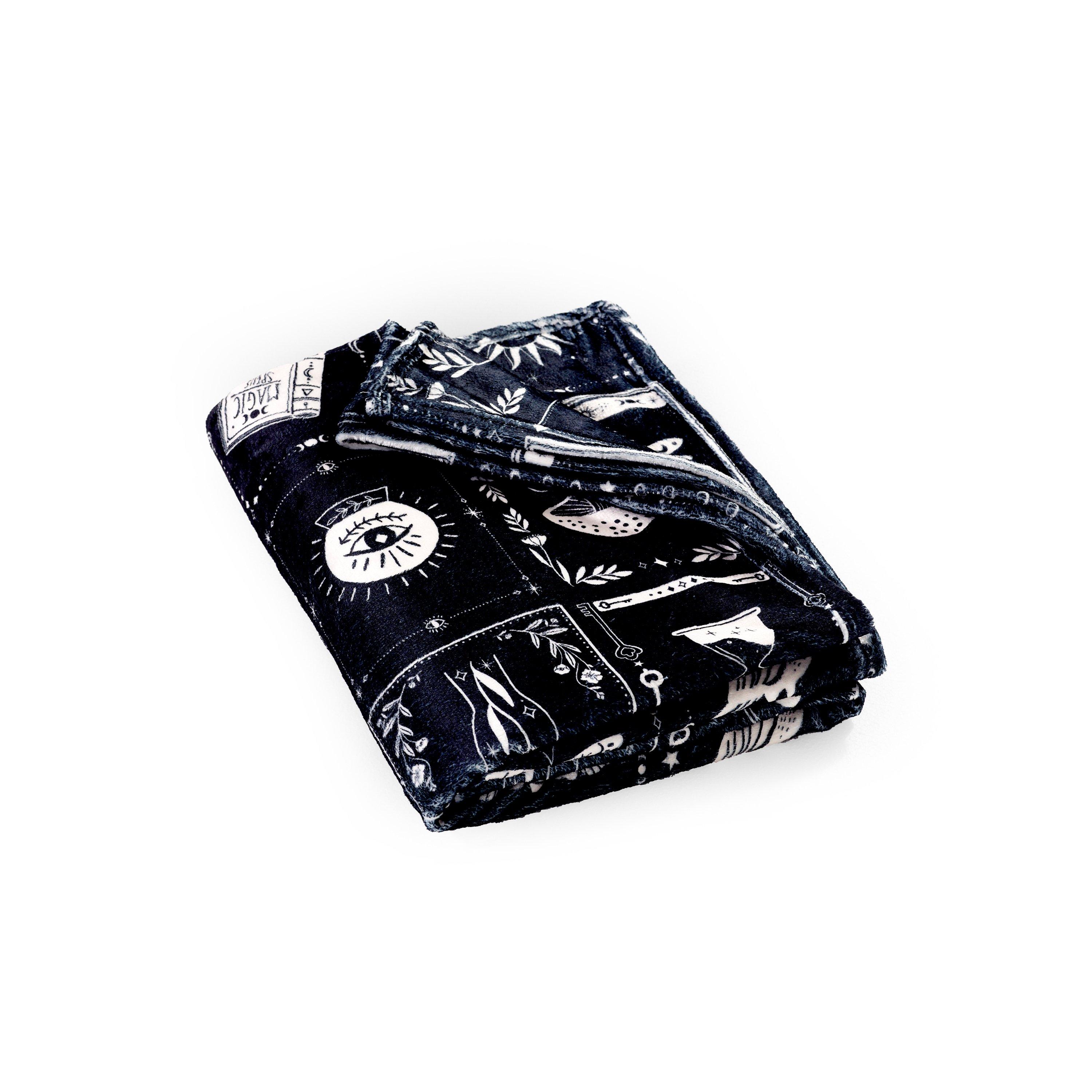 Black - Catherine Lansfield - Enchanted Witchcraft Cosy Fleece Blanket Throw - 4