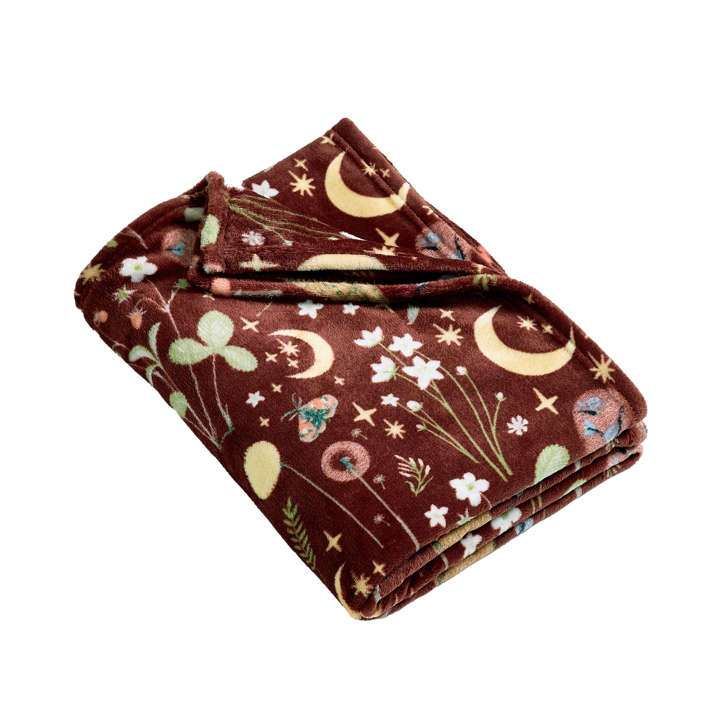 Chocolate - Catherine Lansfield - Enchanted Twilight Cosy Fleece Blanket Throw - 4