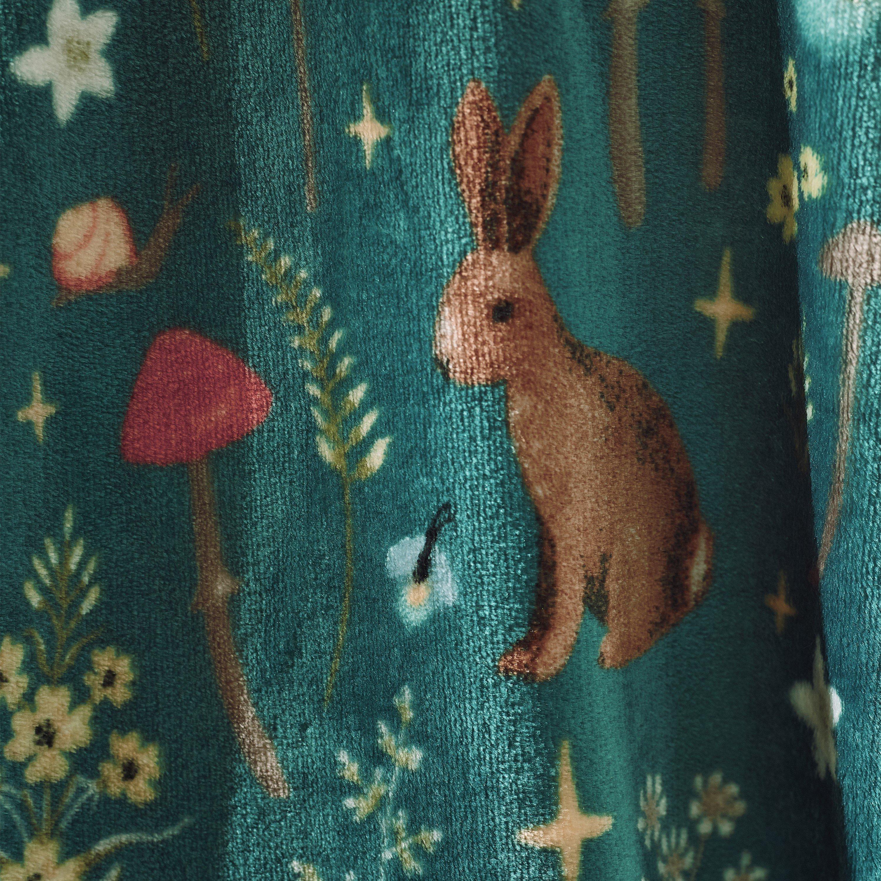 Forest Green - Catherine Lansfield - Enchanted Twilight Cosy Fleece Blanket Throw - 2