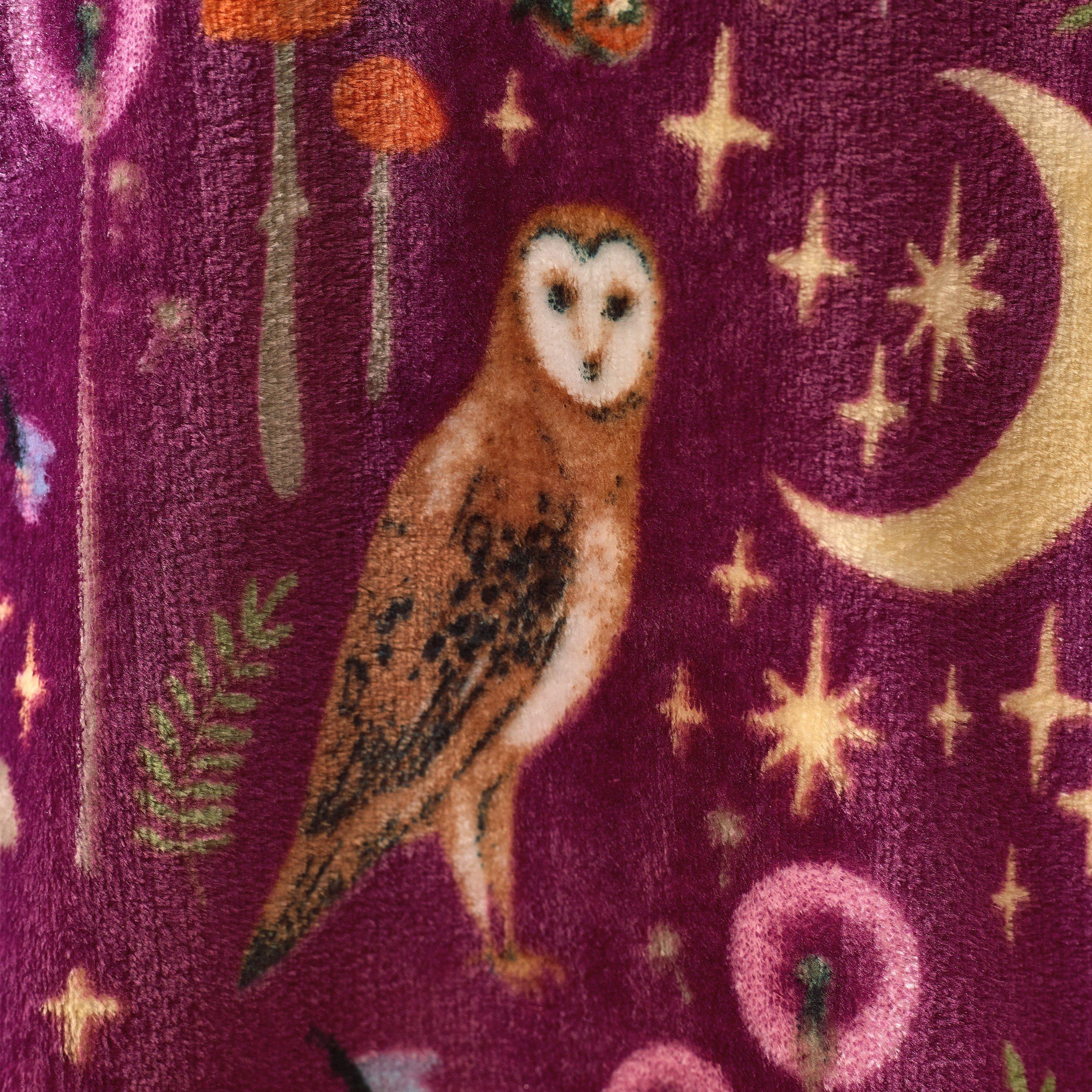 Plum - Catherine Lansfield - Enchanted Twilight Cosy Fleece Blanket Throw - 2