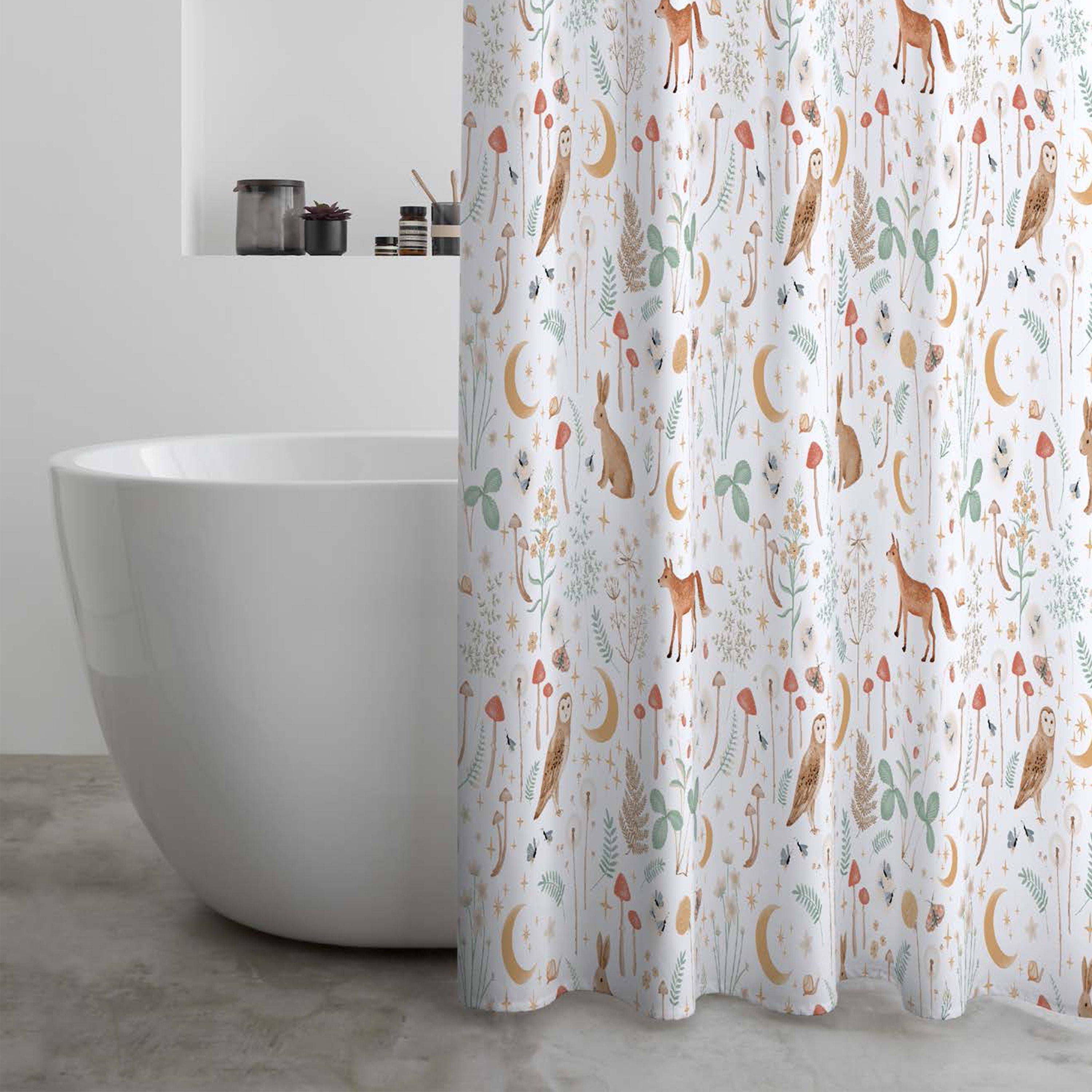 Rackhams White Enchanted Twilight Animals Shower Curtain - Image 11