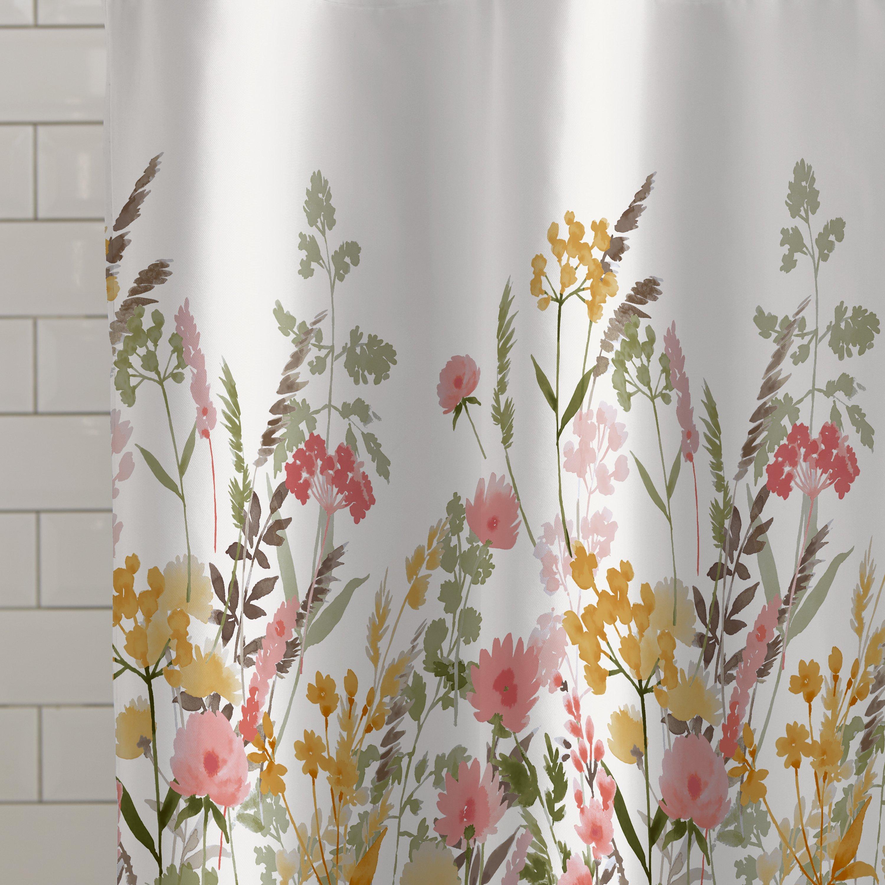Pink - Catherine Lansfield - Countryside Floral Shower Curtain - 3