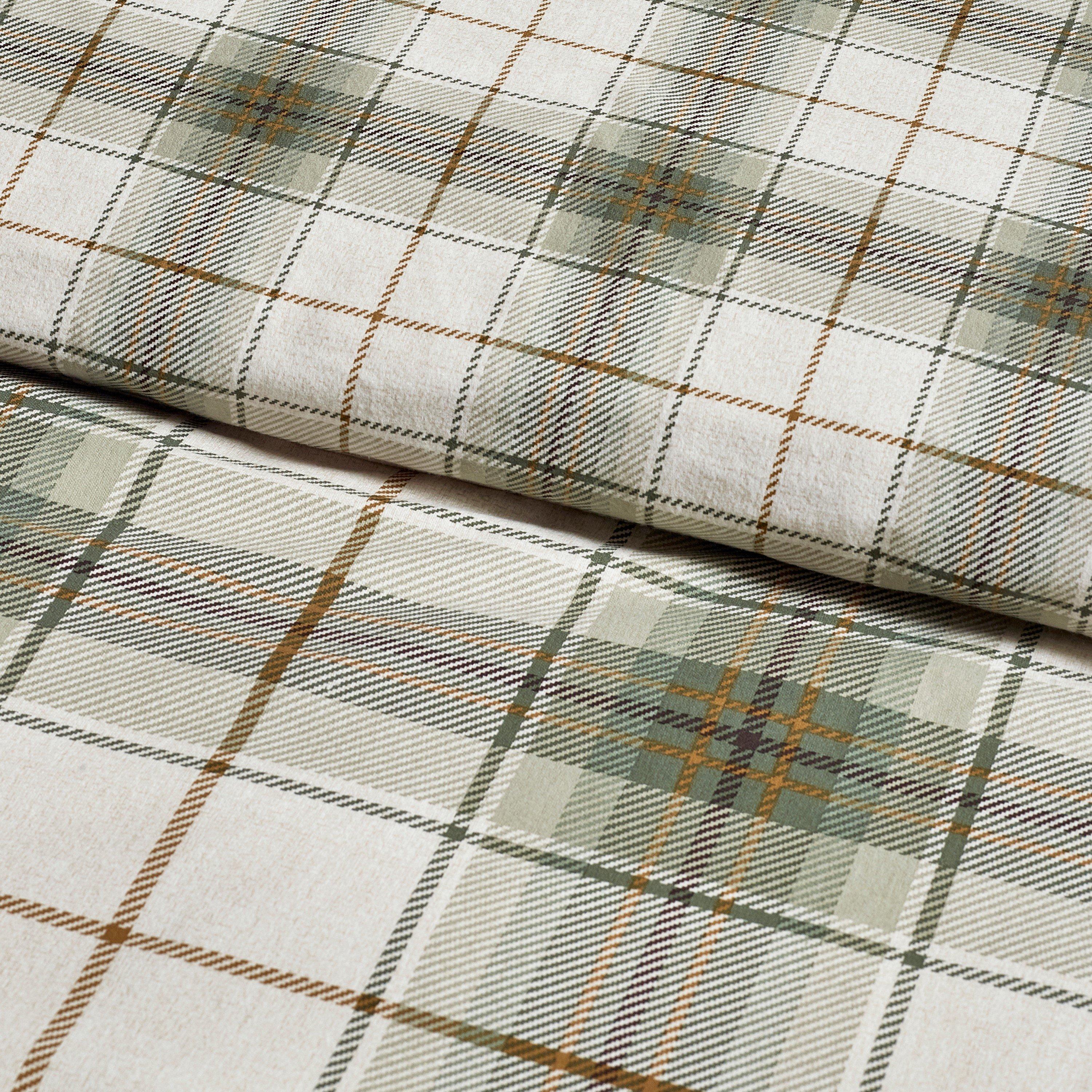 Green - Catherine Lansfield - Brushed Troon Check Duvet Cover Set - 4