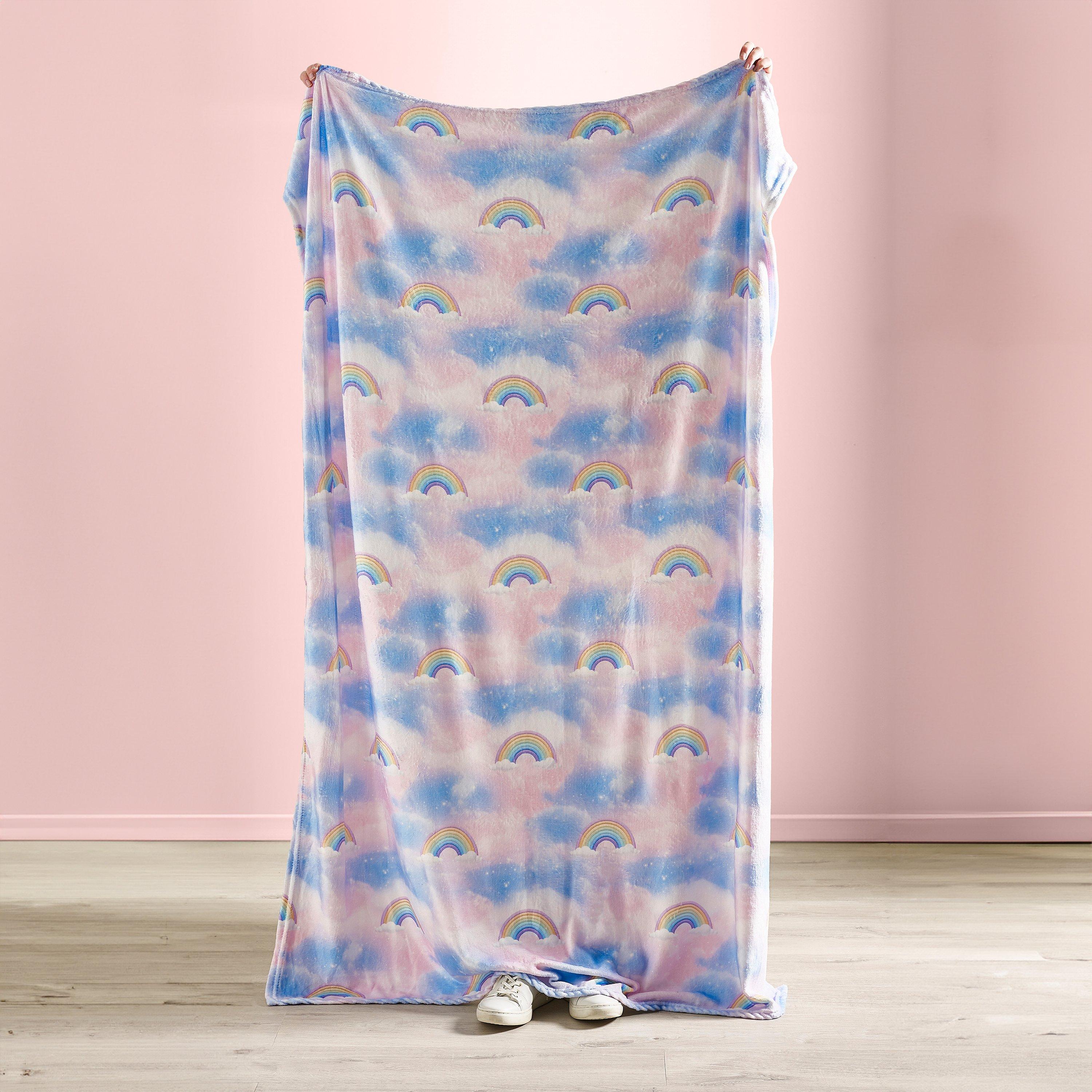 Pink - Catherine Lansfield - Candy Unicorn Cosy Fleece Blanket Throw - 3