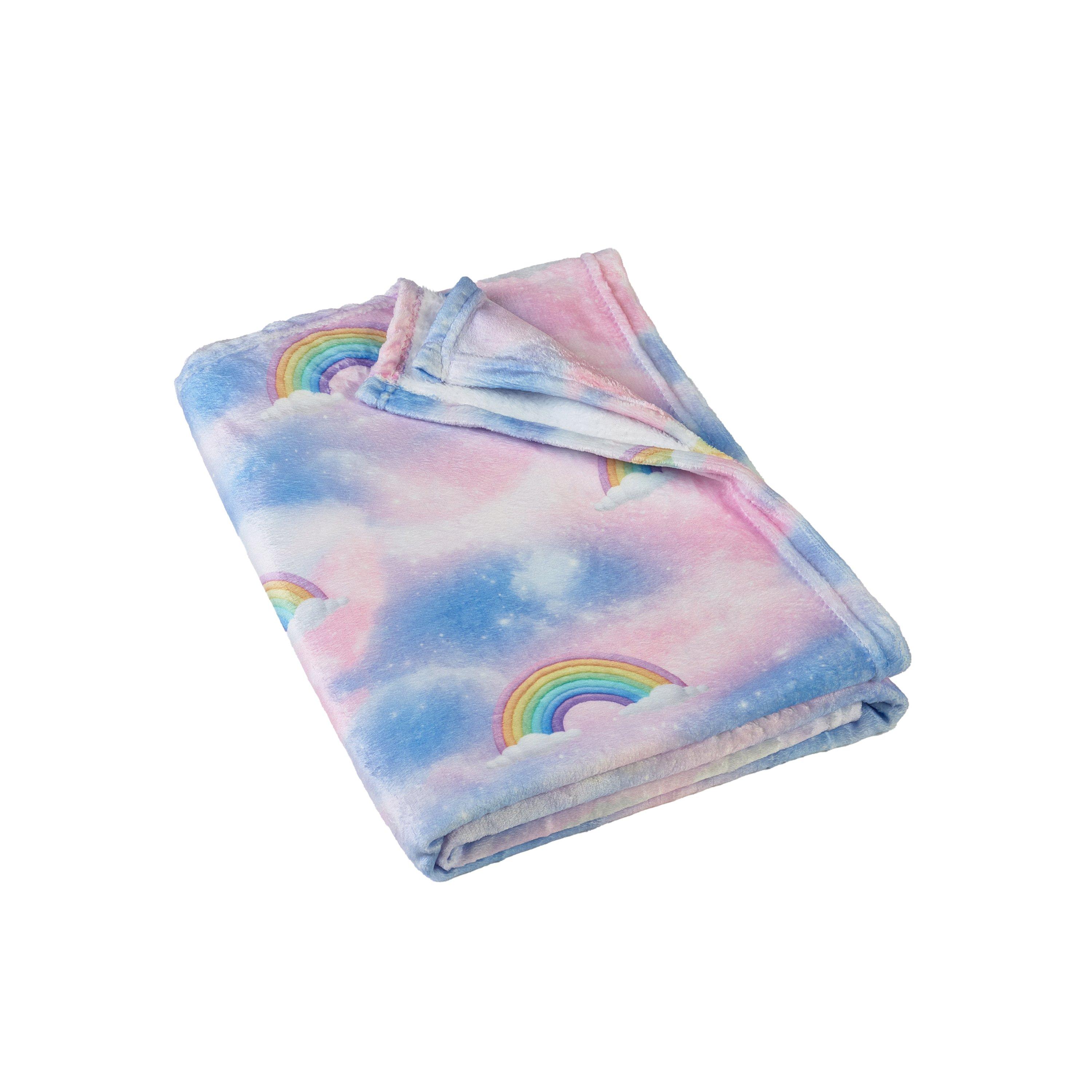 Pink - Catherine Lansfield - Candy Unicorn Cosy Fleece Blanket Throw - 4