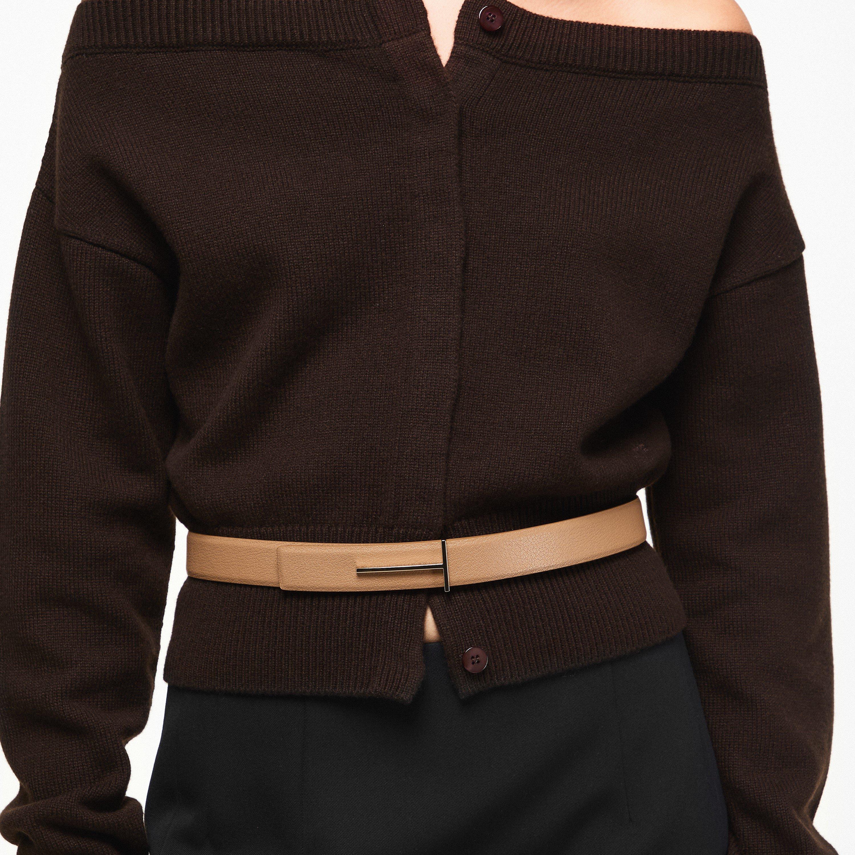 Leather Rhum - Tom Ford - Women's TF Grain Leather Belt - 3