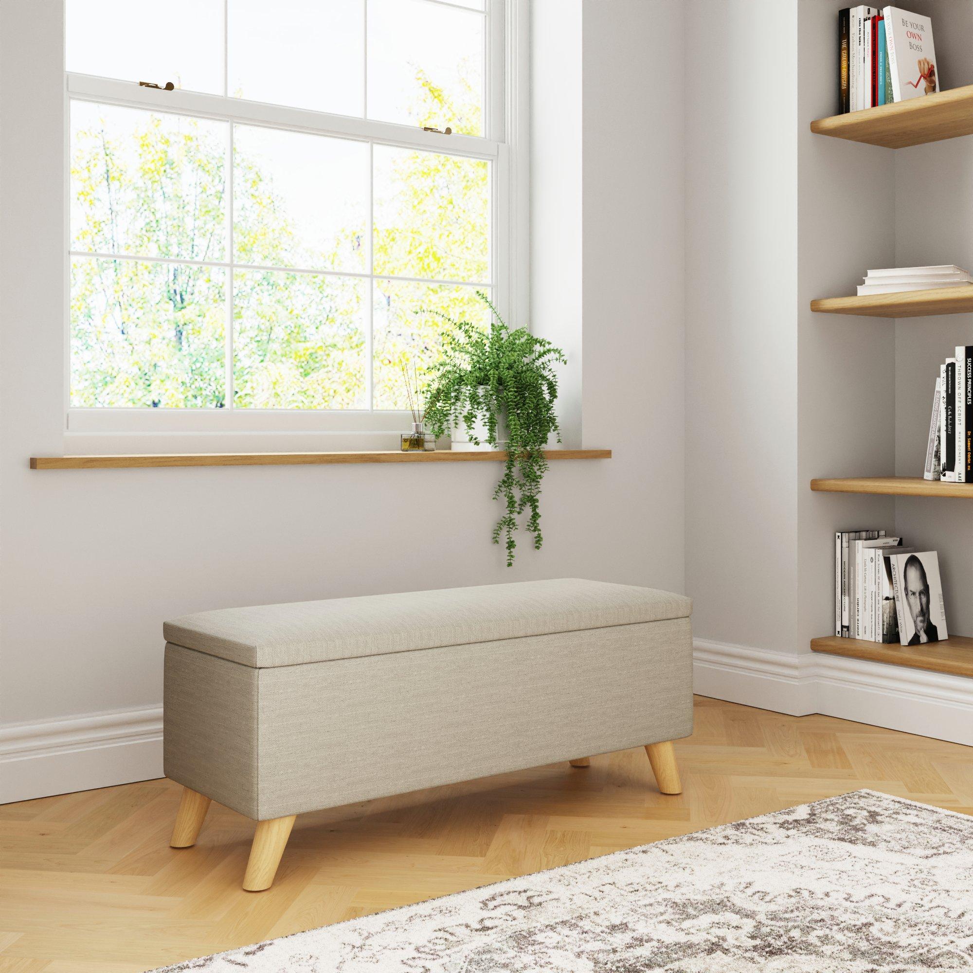 GFW - Storage Ottoman - Fabric Upholstered - Hidden Storage - Image 5