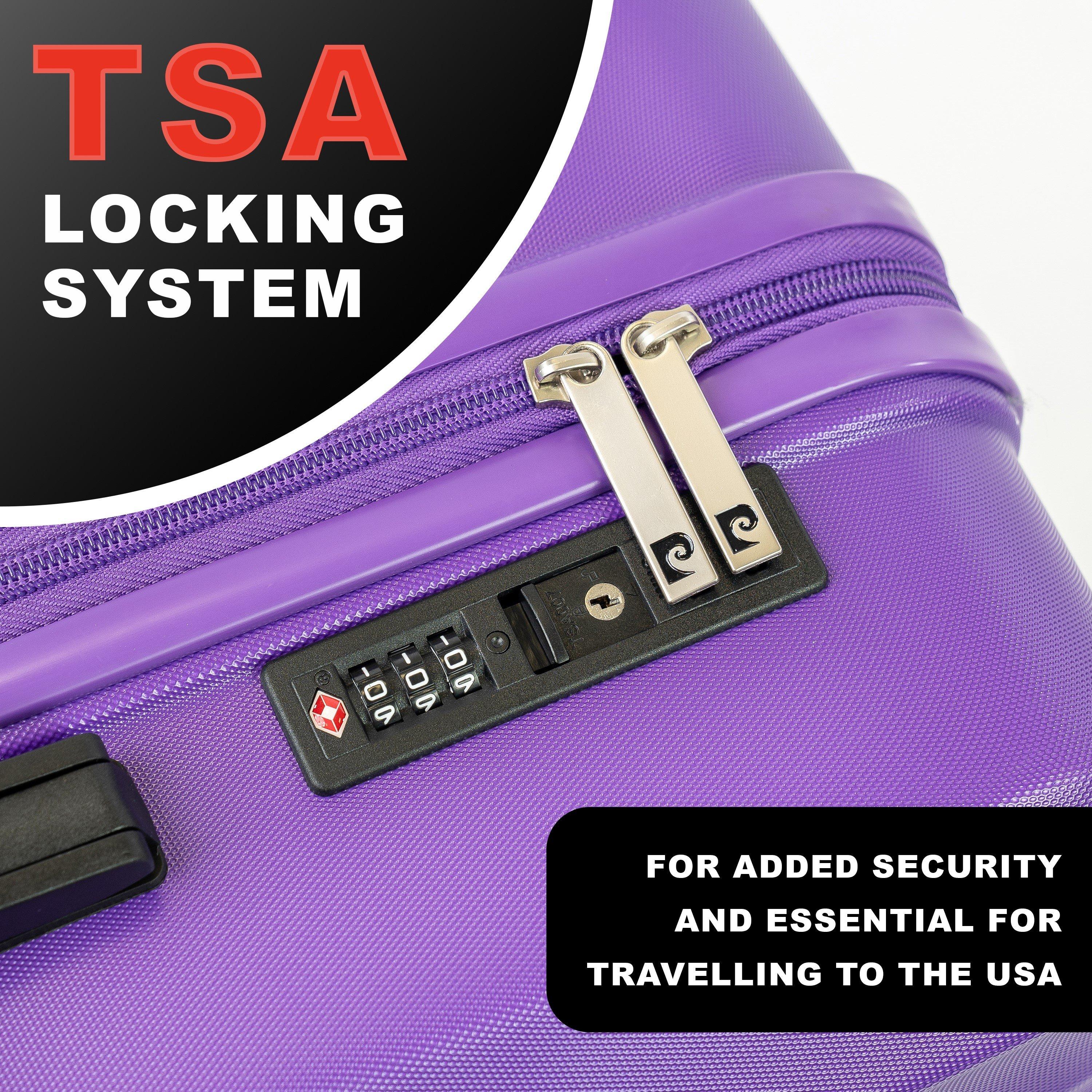 Purple Cl898-10 - Pierre Cardin - Soleil 26-inch Hard Shell Large Suitcase Luggage - 4