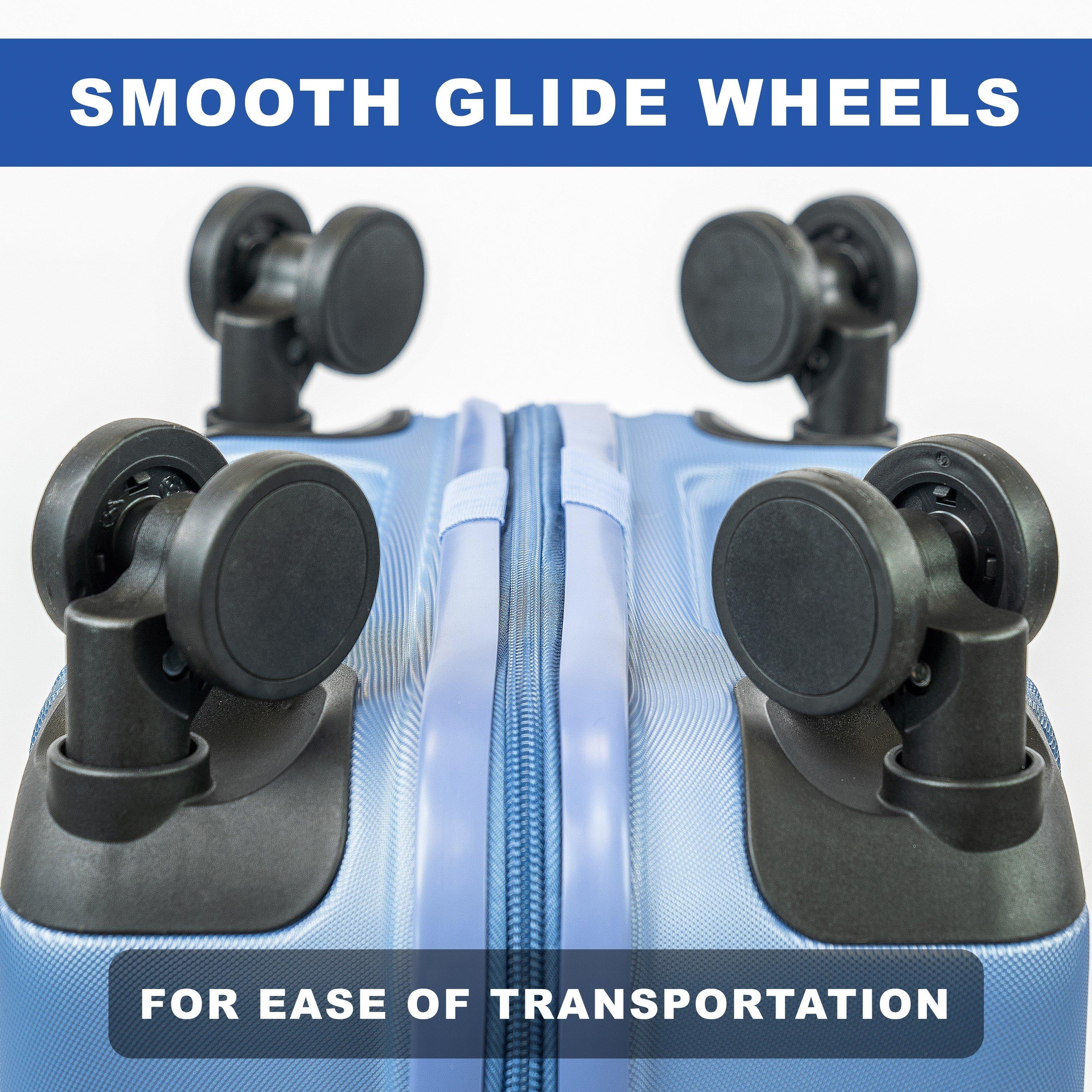 Blue Cl898-05 - Pierre Cardin - Soleil Wheeled Hard Shell Travel Suitcase Luggage - 5