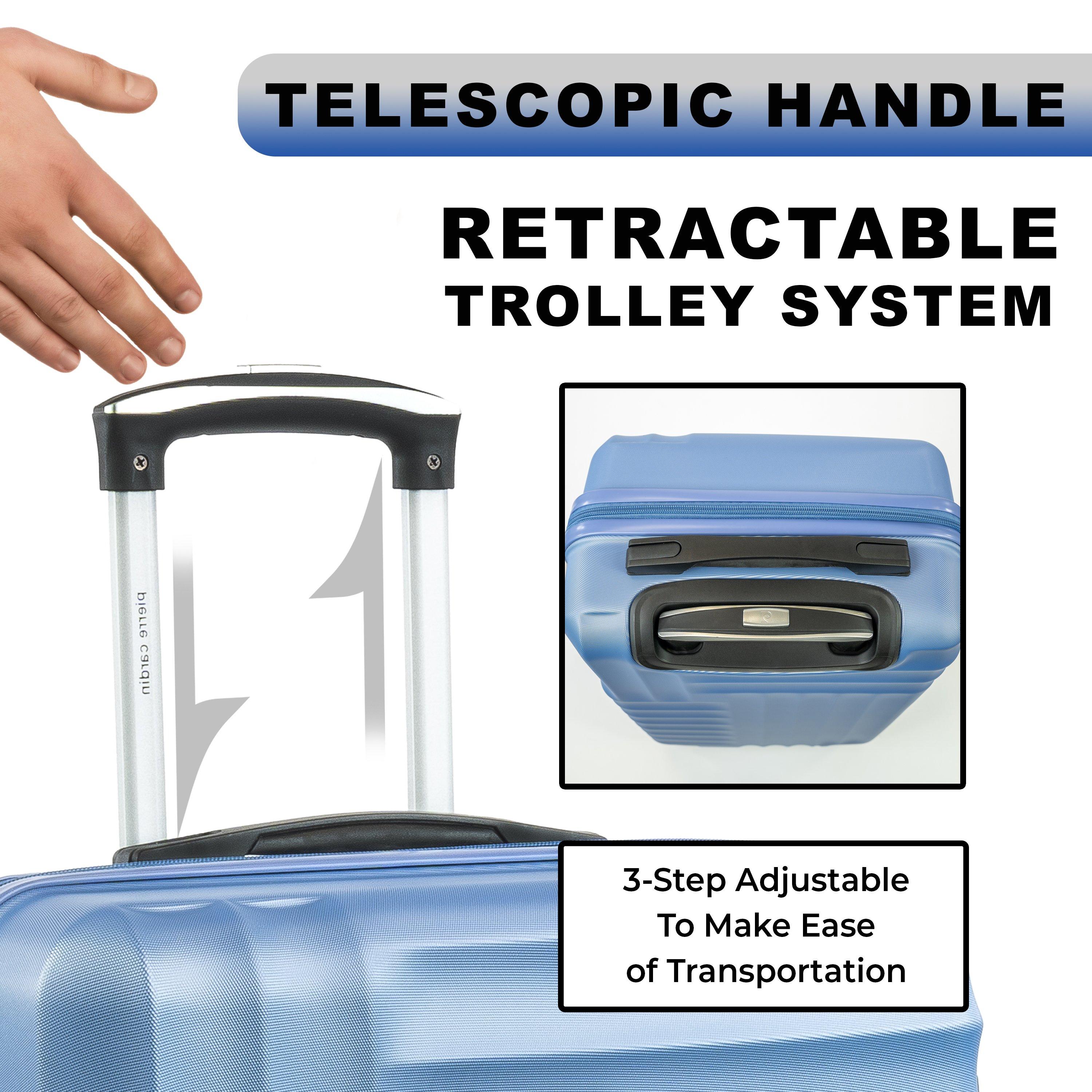 Blue Cl898-05 - Pierre Cardin - Soleil Wheeled Hard Shell Travel Suitcase Luggage - 6