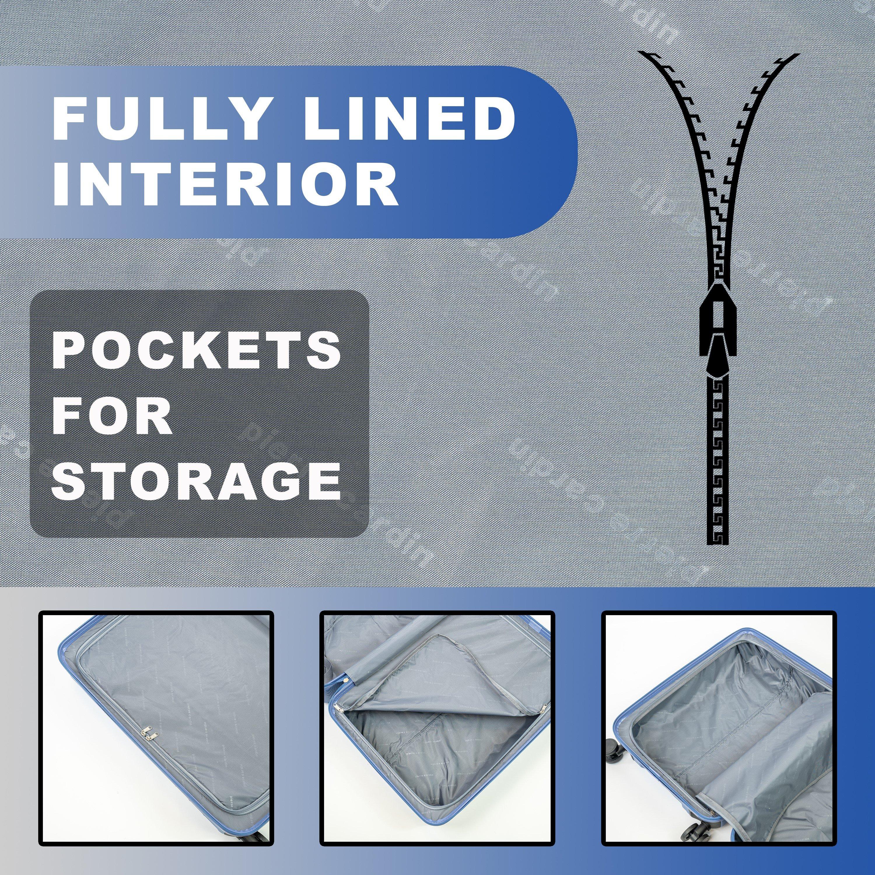 Blue Cl898-05 - Pierre Cardin - Soleil Wheeled Hard Shell Travel Suitcase Luggage - 7