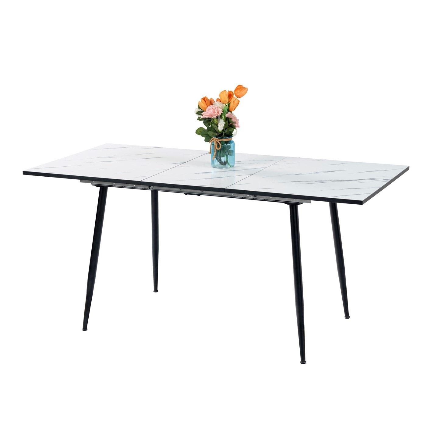 White - Urban Meuble - Extendable Marble Console Table - 2