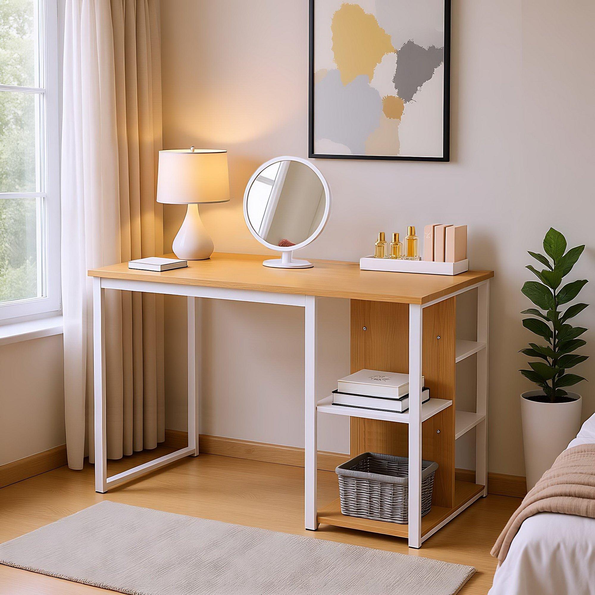 Beige - Urban Meuble - Dressing Table with Shelves - 1