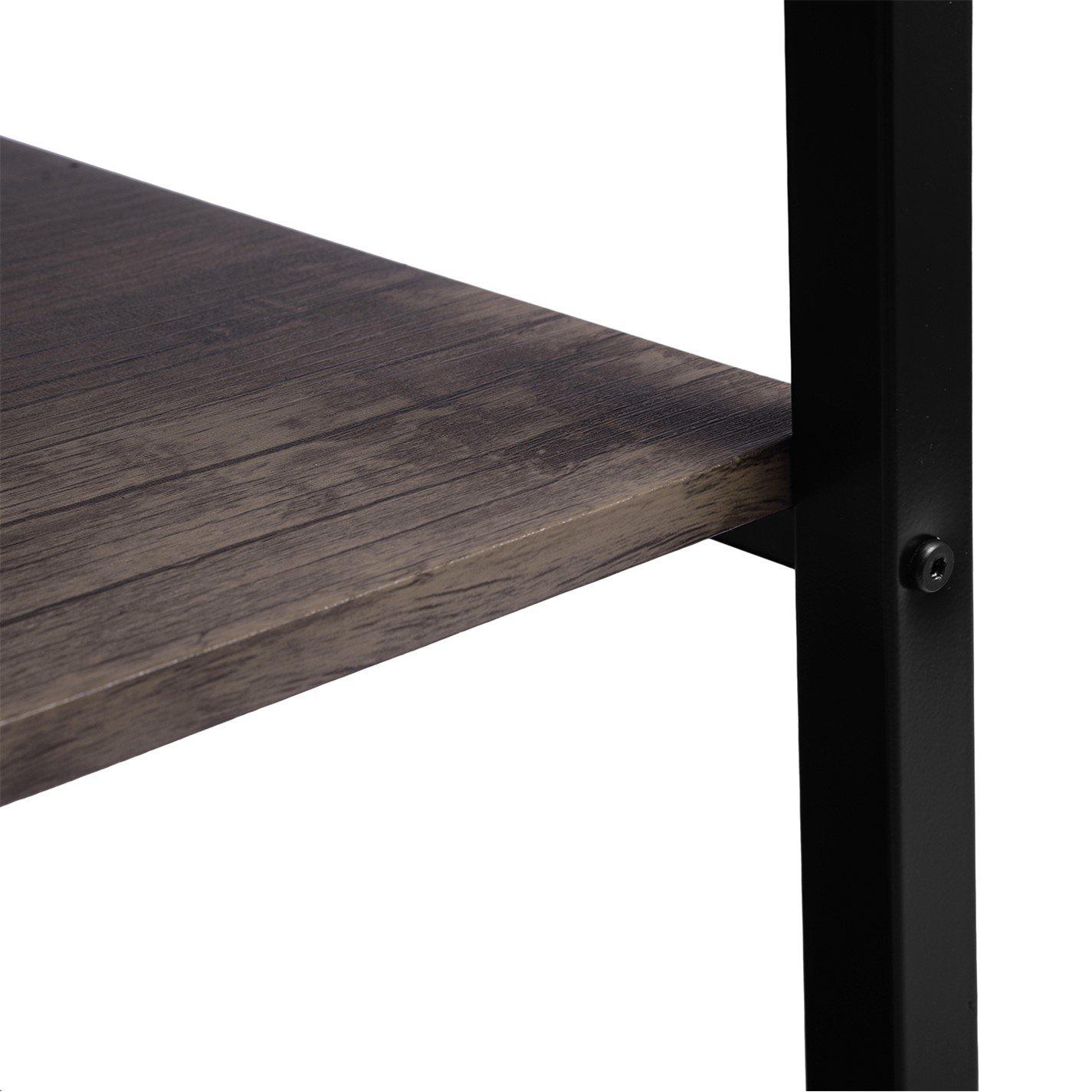 Brown - Urban Meuble - Modern Walnut Desk Sleek Design Space-Saving - 8