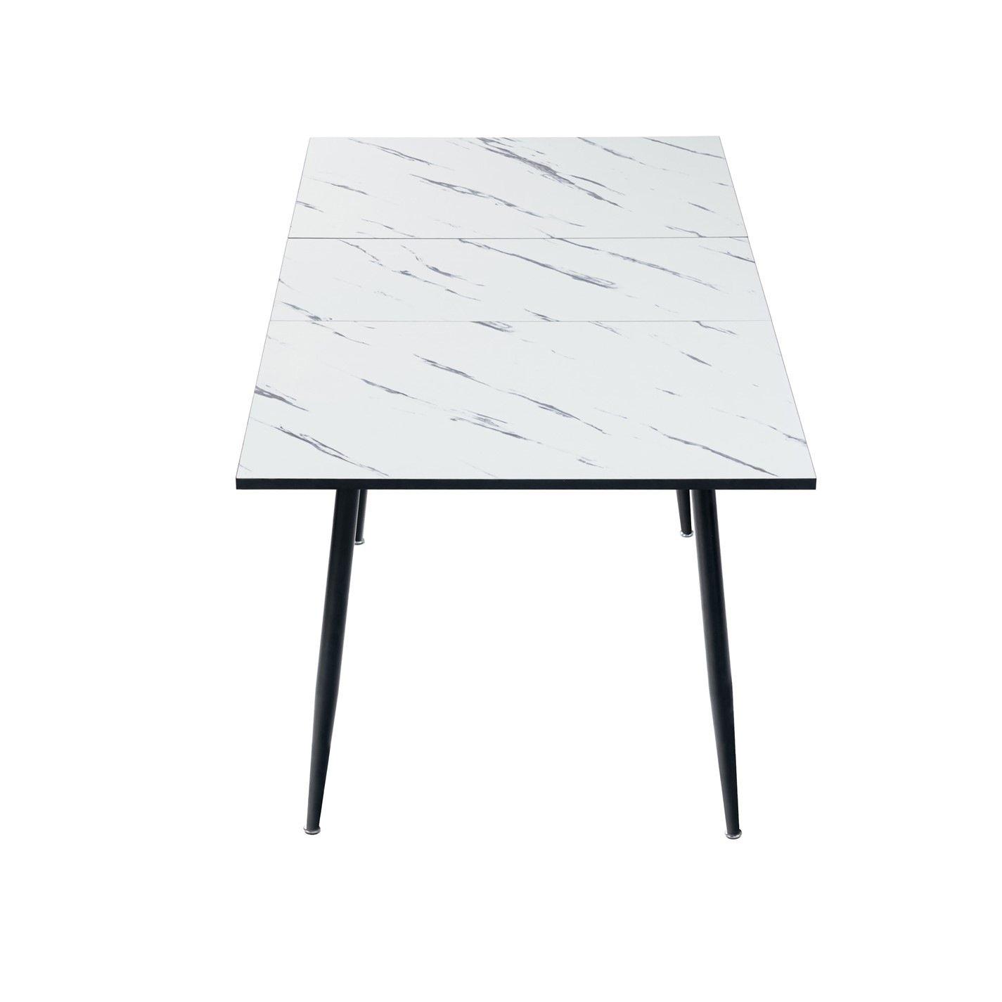 White - Urban Meuble - Extendable Marble Dressing Table - 6