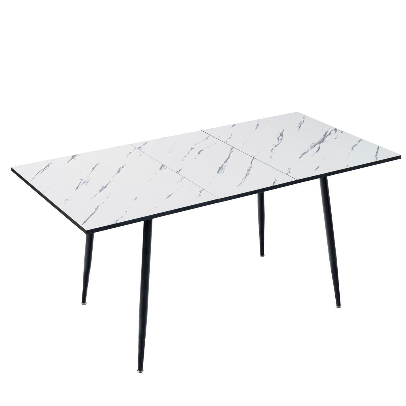 White - Urban Meuble - Extendable Marble Side Table - 3