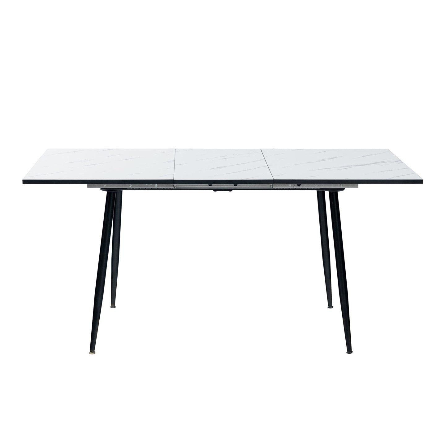 White - Urban Meuble - Extendable Marble Side Table - 7