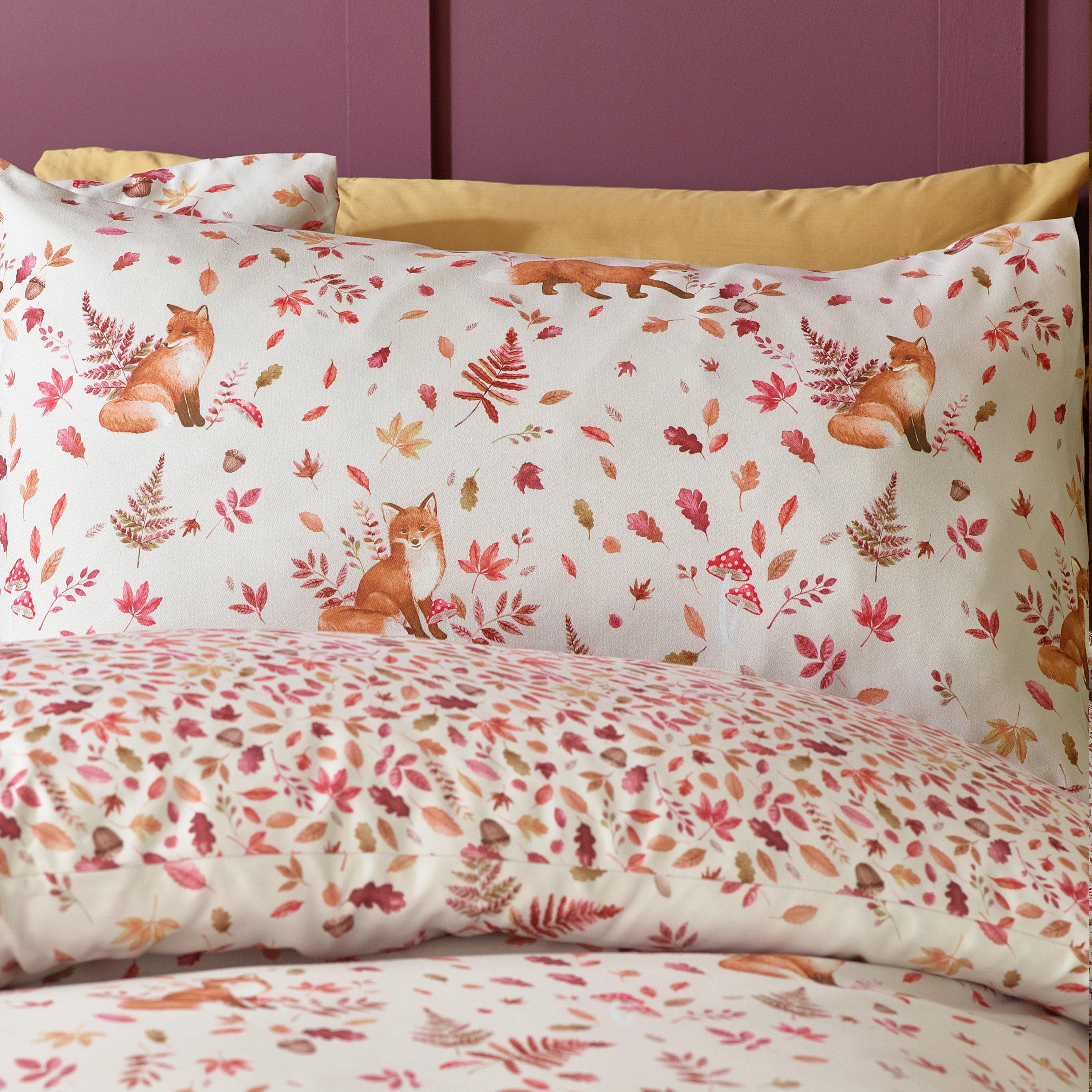 Natural - Catherine Lansfield - Woodland Fox So Soft Reversible Duvet Cover Set - 3