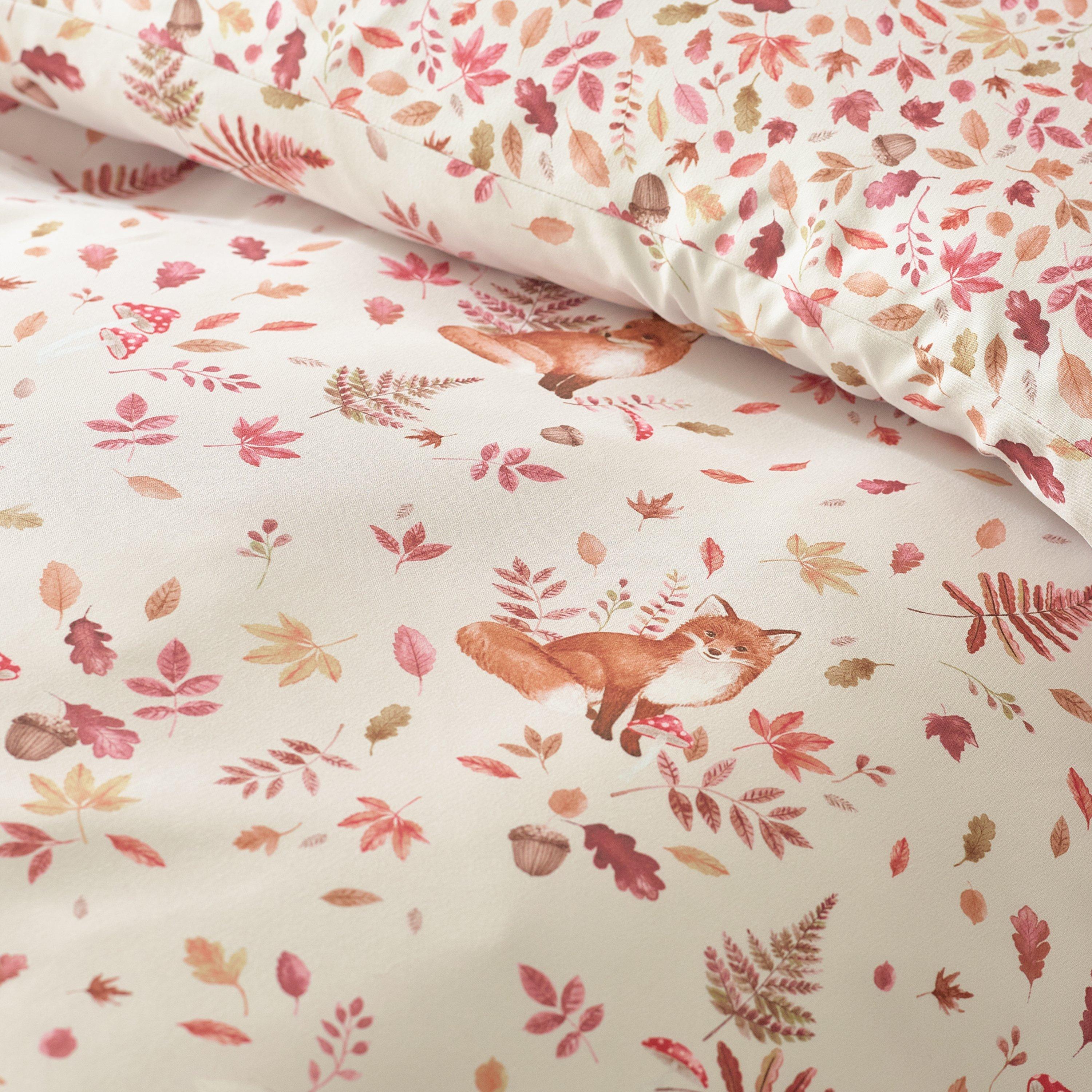 Natural - Catherine Lansfield - Woodland Fox So Soft Reversible Duvet Cover Set - 4