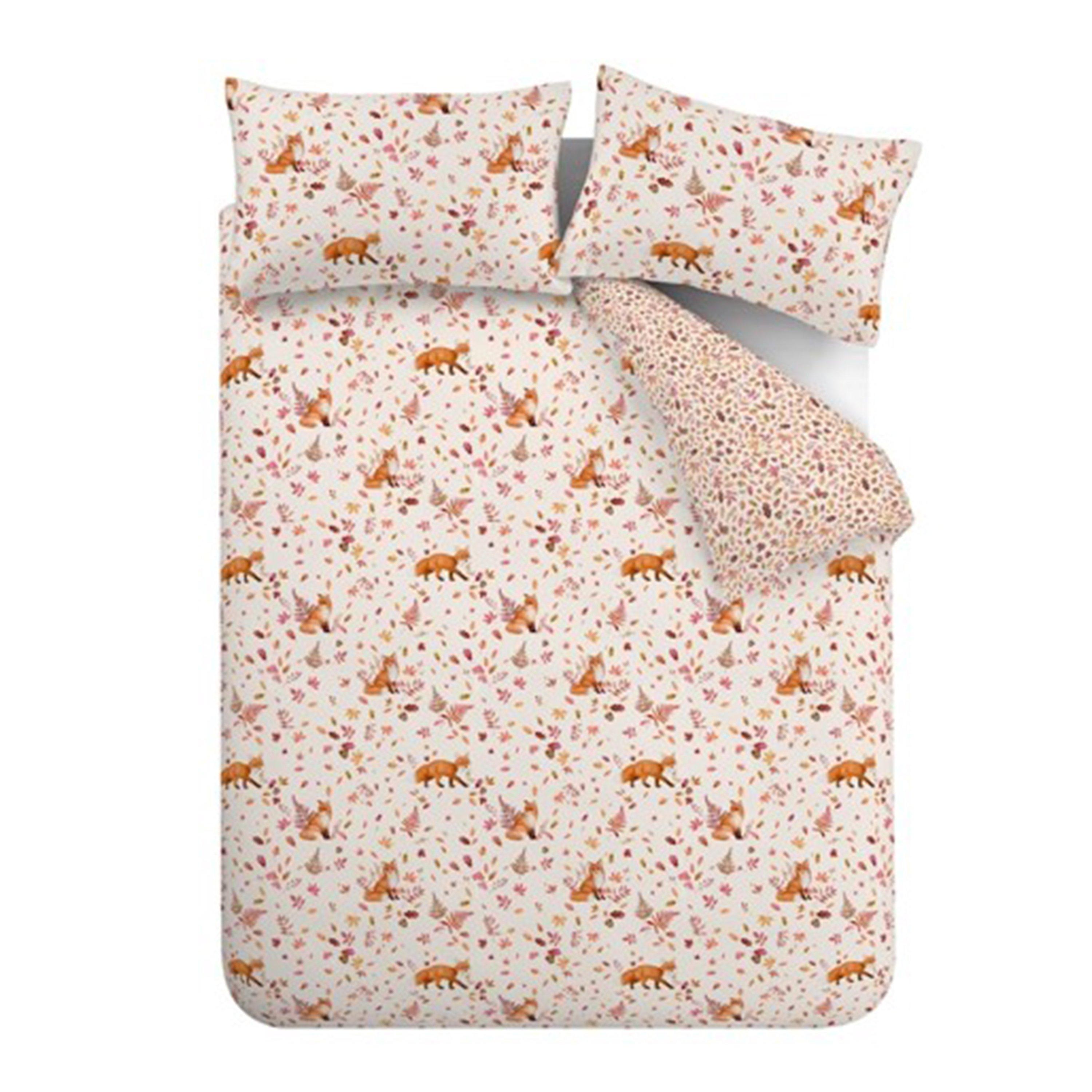 Natural - Catherine Lansfield - Woodland Fox So Soft Reversible Duvet Cover Set - 5