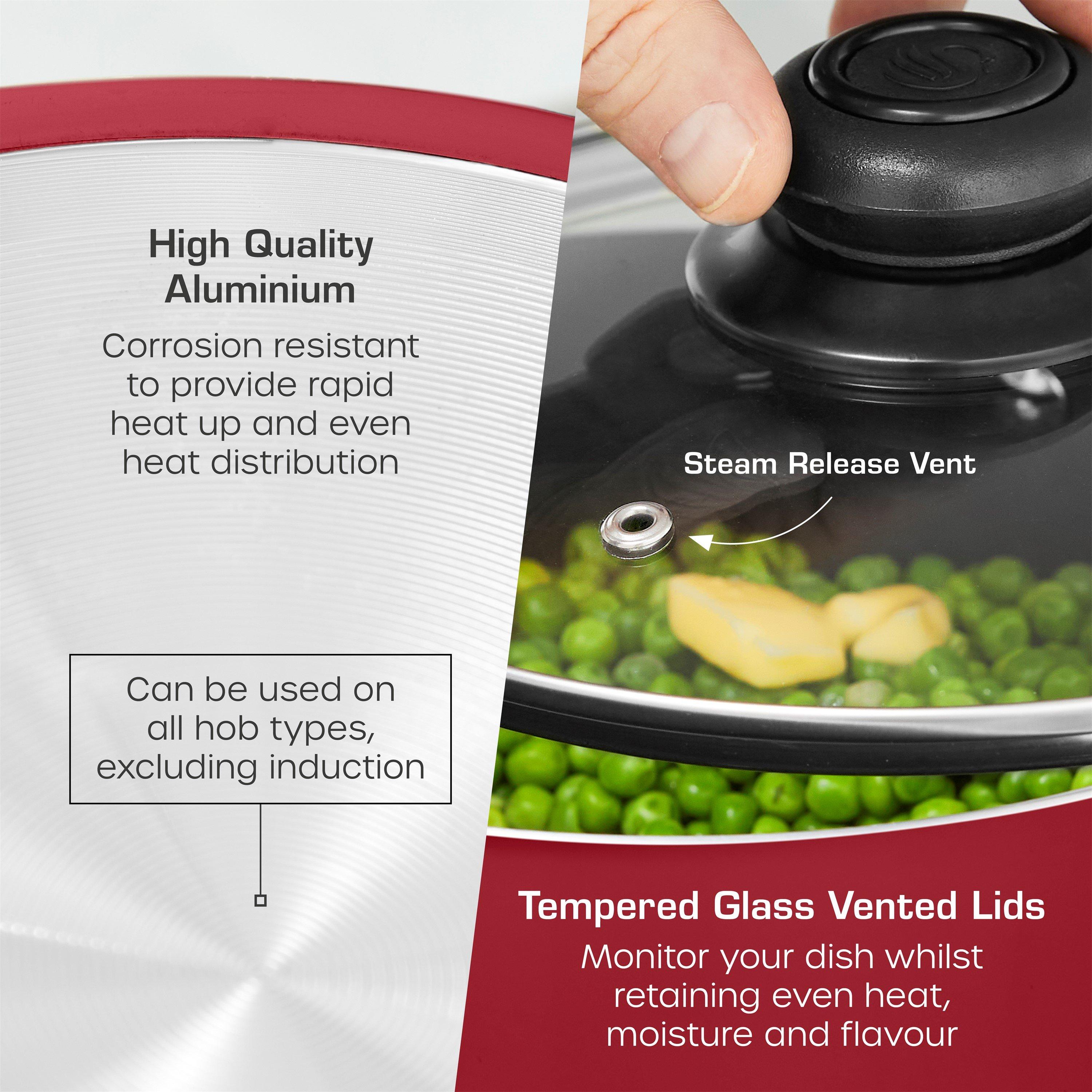 Red - Swan - Townhouse 14 Piece Pan and Tool Set Red - 3