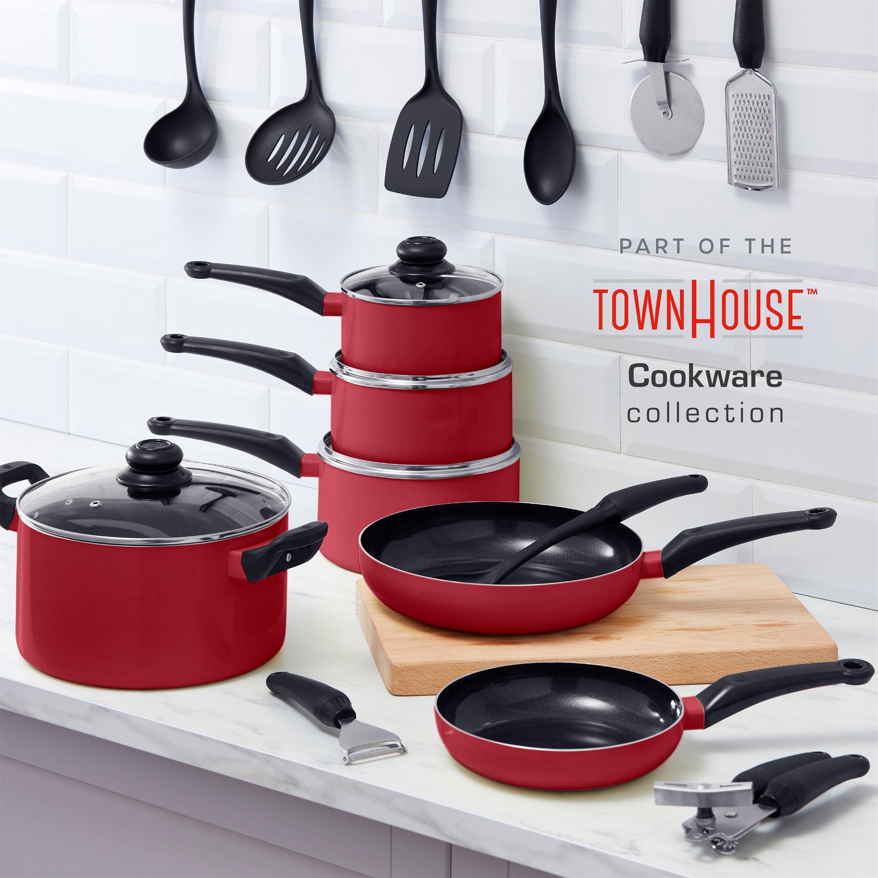 Red - Swan - Townhouse 14 Piece Pan and Tool Set Red - 9