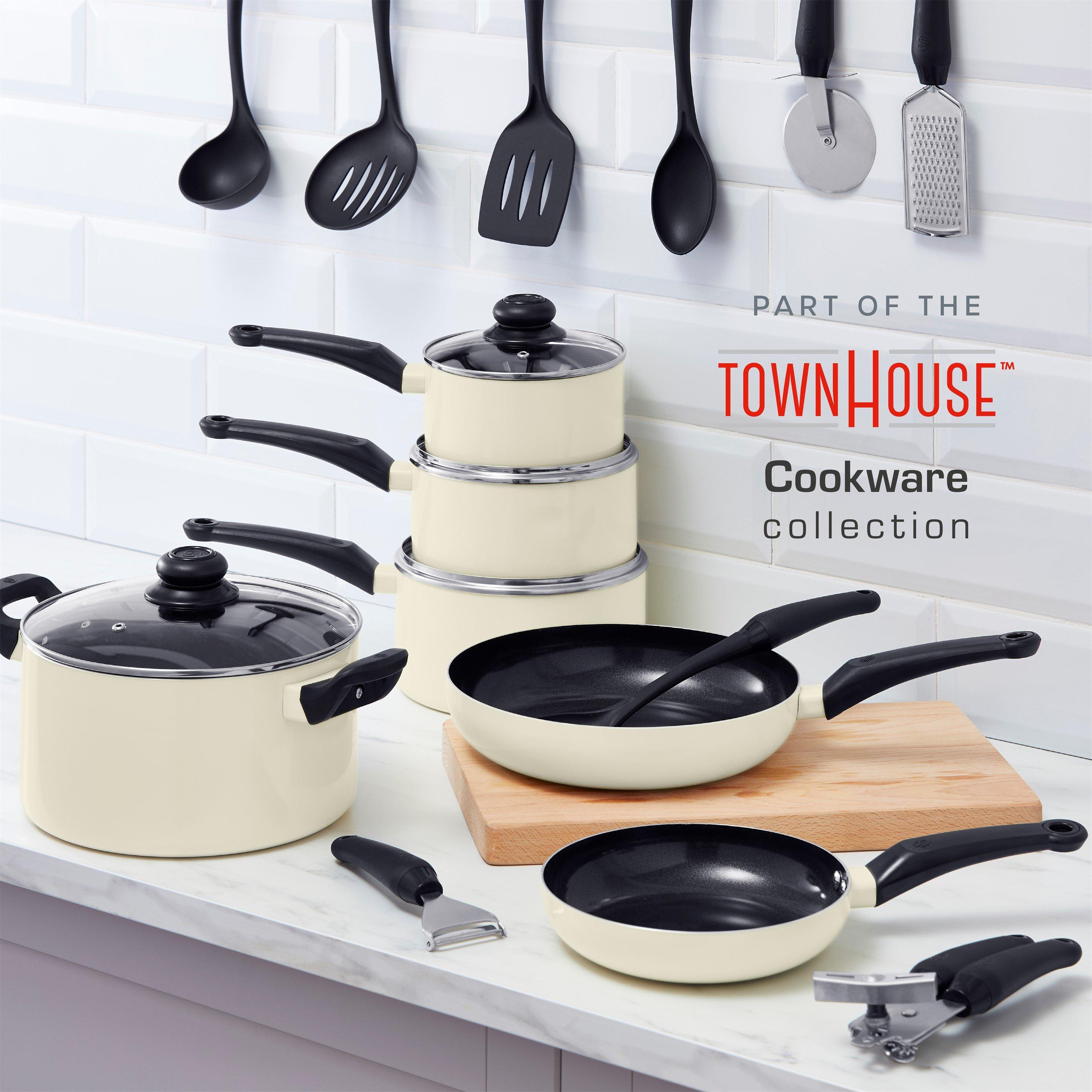 Cream - Swan - Townhouse 3 Piece Saucepan Set Cream - 9