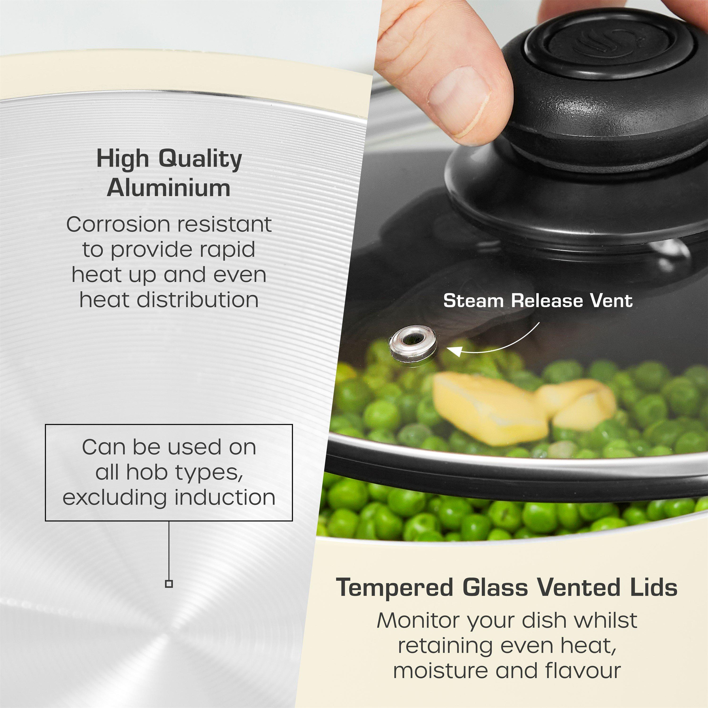 Cream - Swan - Townhouse 14 Piece Pan and Tool Set Cream - 3