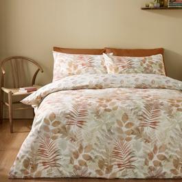 Catherine Lansfield Autumn Leaves So Soft Reversible Duvet Cover Set