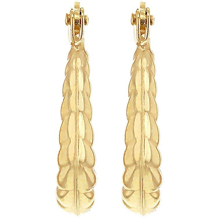 Gold - Be You - 9ct Gold Crystalique Creole Earrings - 6