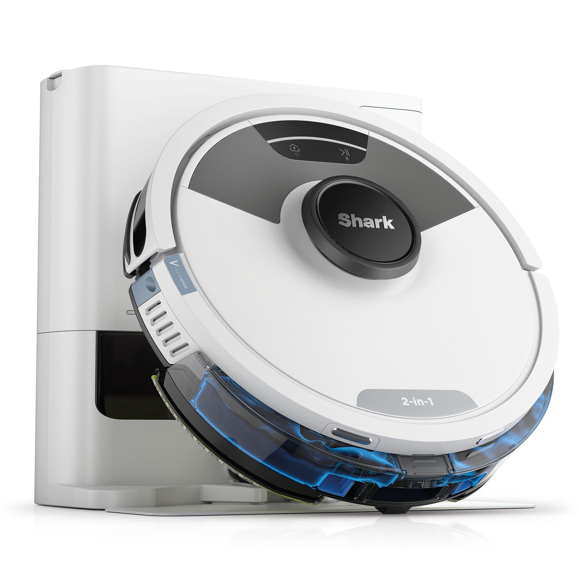 White - Shark - Matrix Plus 2-in-1 Self-Empty Robot Vacuum & Mop - 2