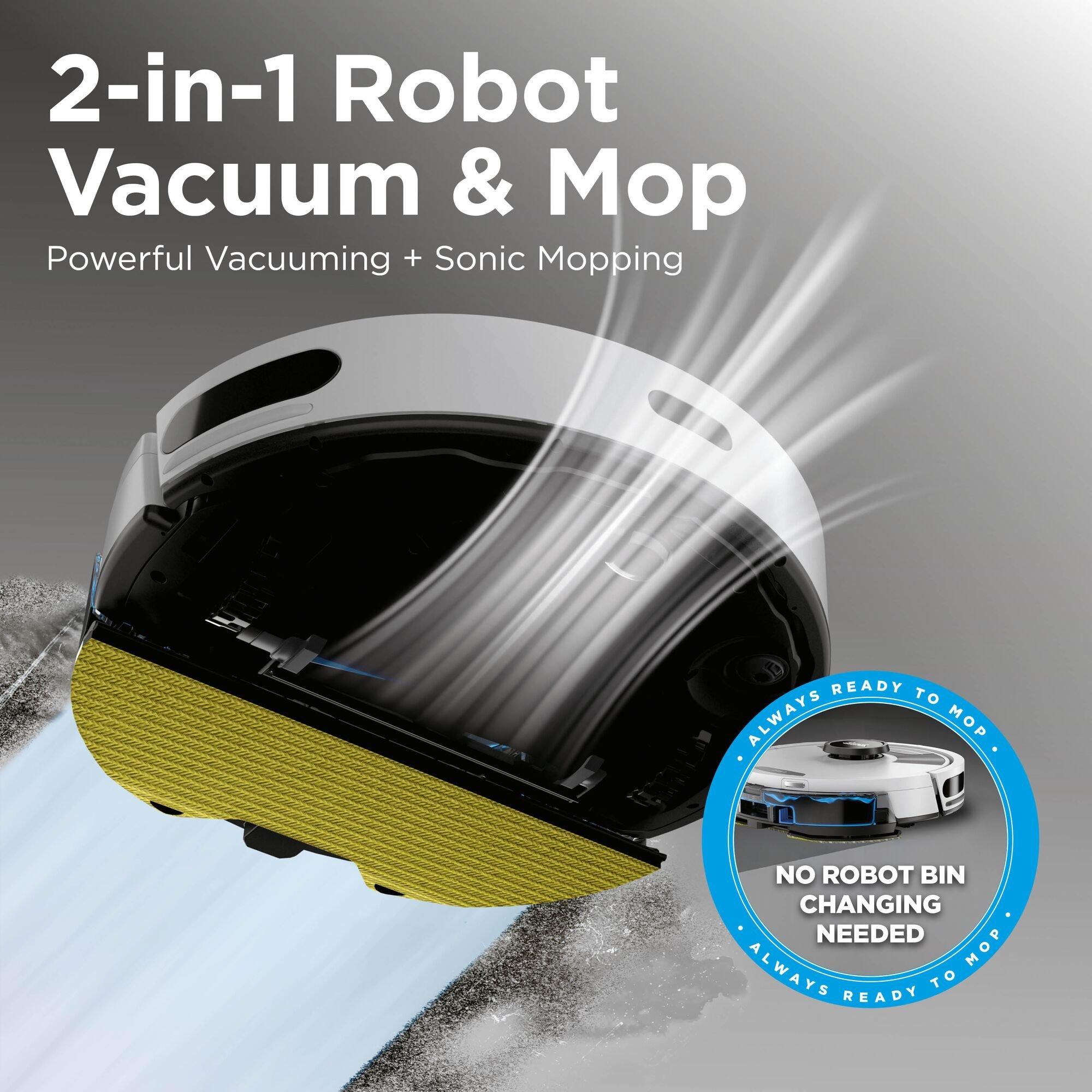 White - Shark - Matrix Plus 2-in-1 Self-Empty Robot Vacuum & Mop - 4