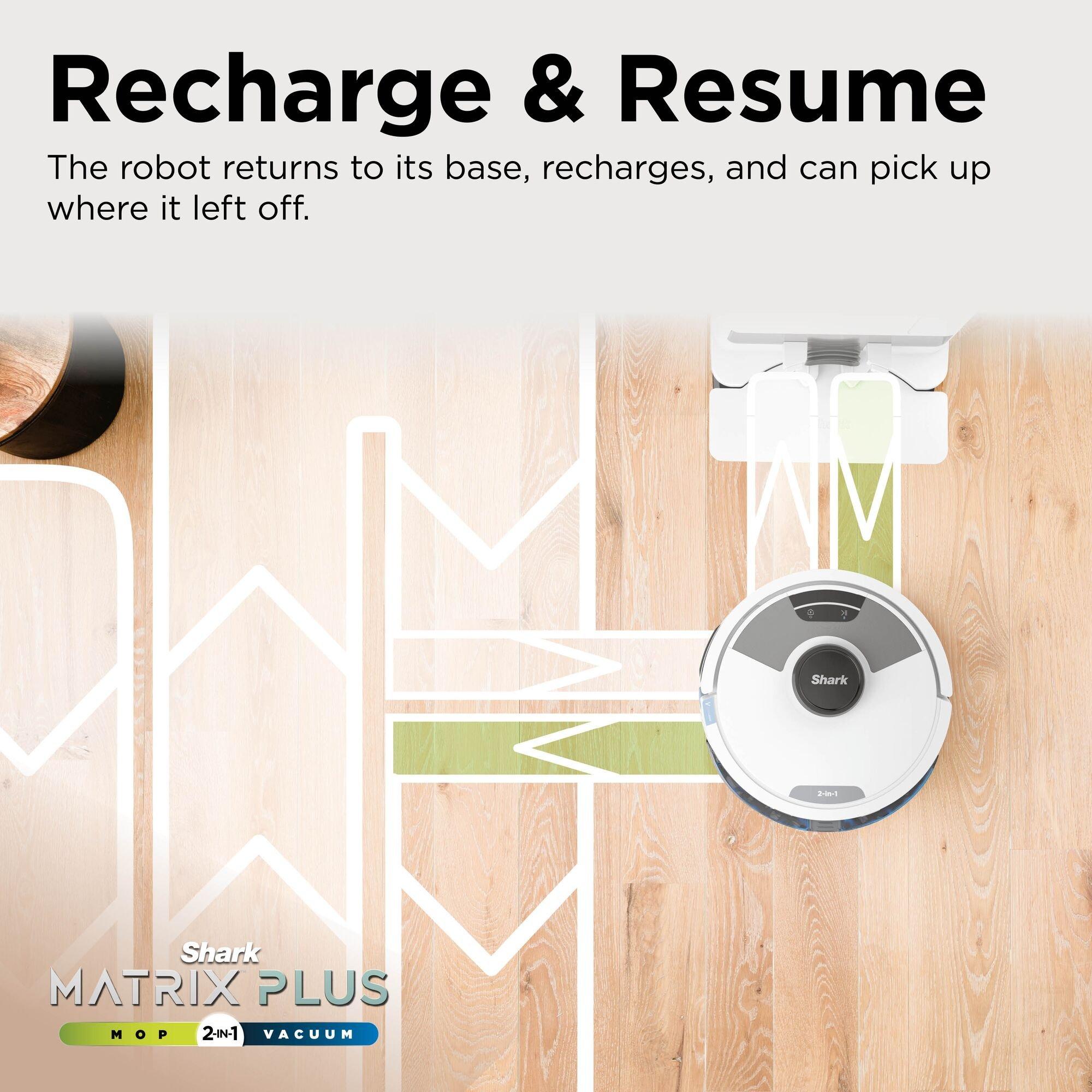 White - Shark - Matrix Plus 2-in-1 Self-Empty Robot Vacuum & Mop - 5