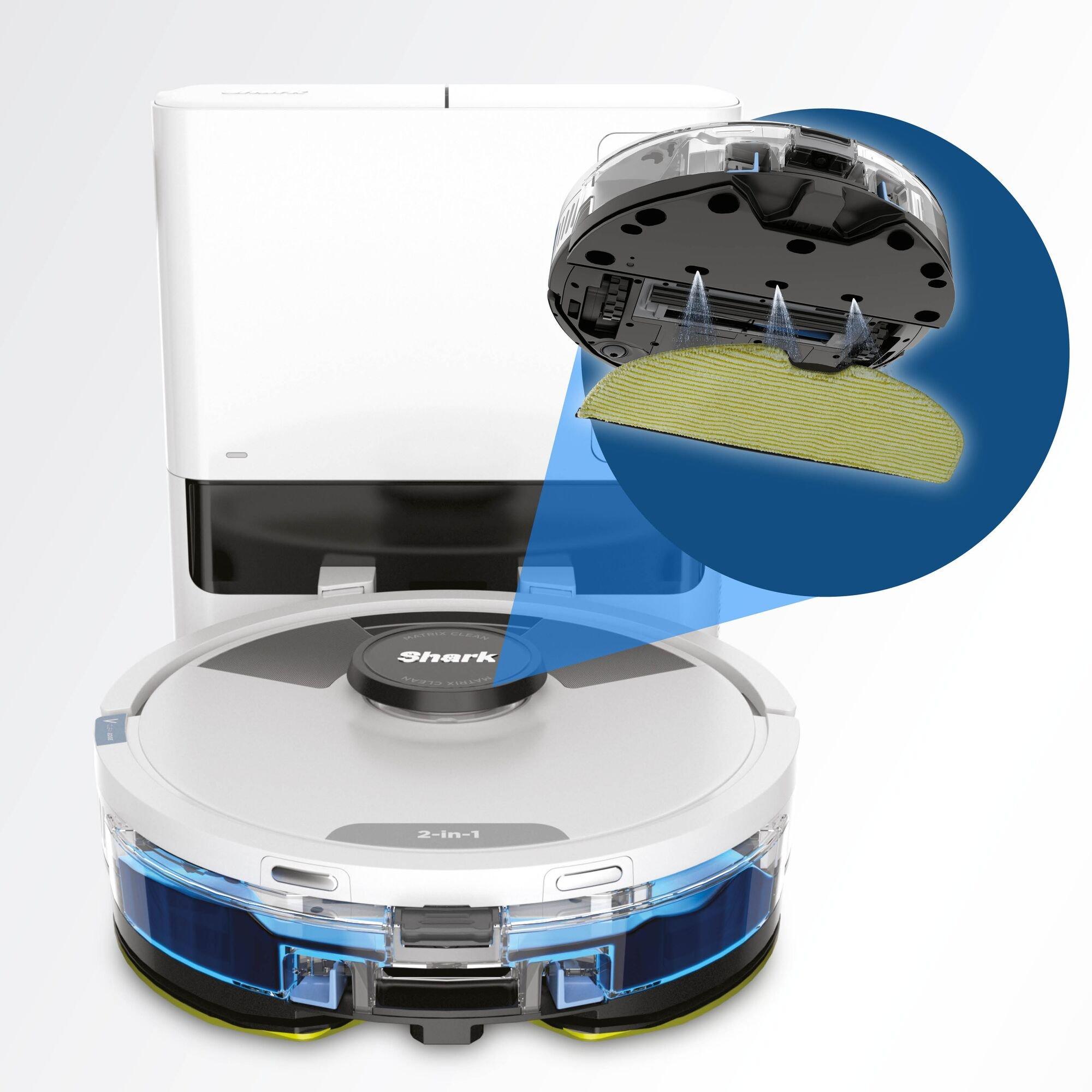 White - Shark - Matrix Plus 2-in-1 Self-Empty Robot Vacuum & Mop - 7