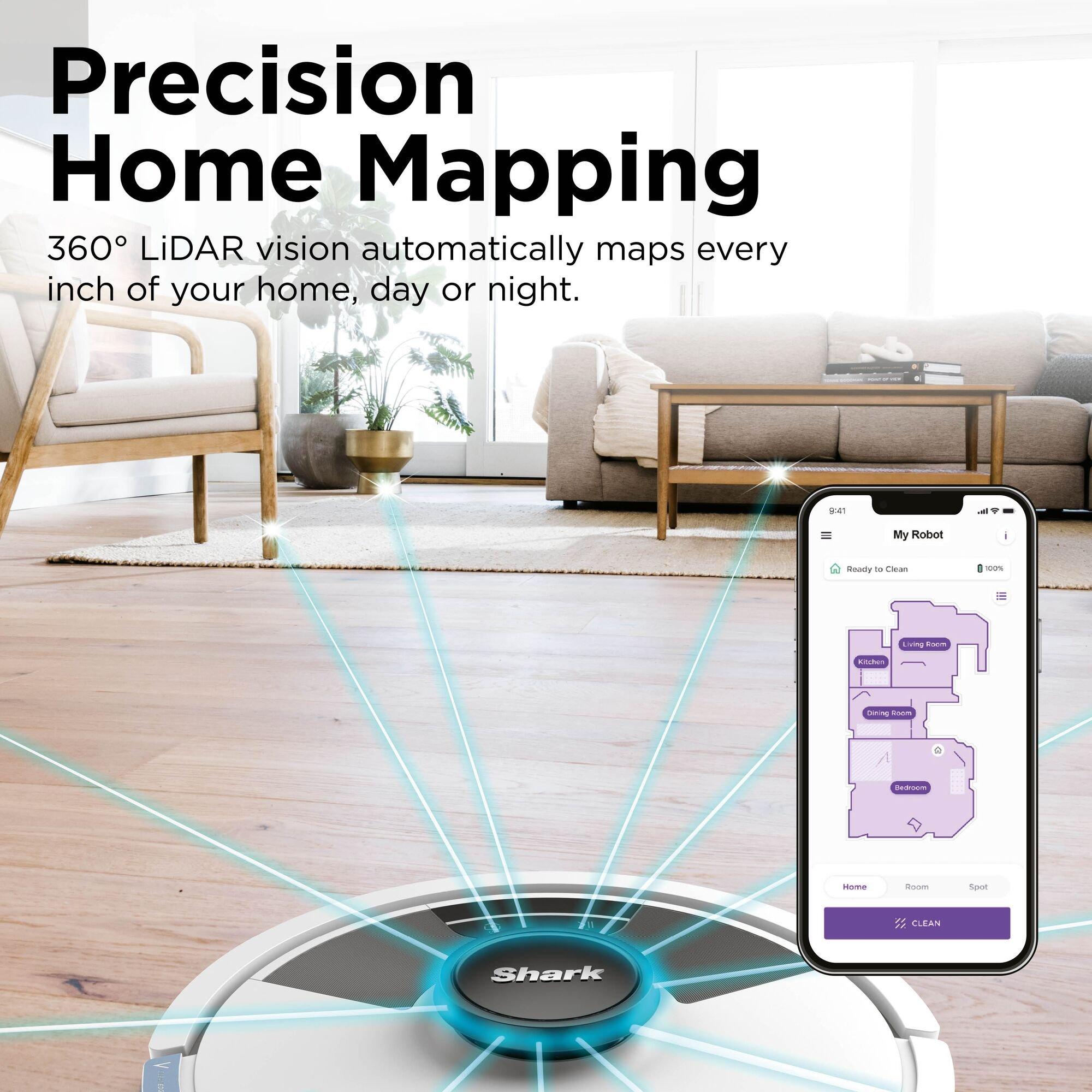 White - Shark - Matrix Plus 2-in-1 Self-Empty Robot Vacuum & Mop - 10