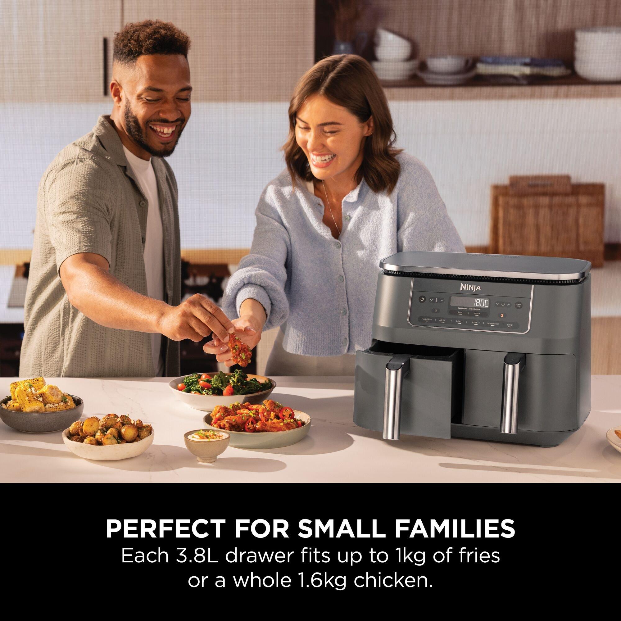 Gun Metal Grey - Ninja - 6-in-1 Dual Zone Air Fryer 7.6L DZ300UK - 14