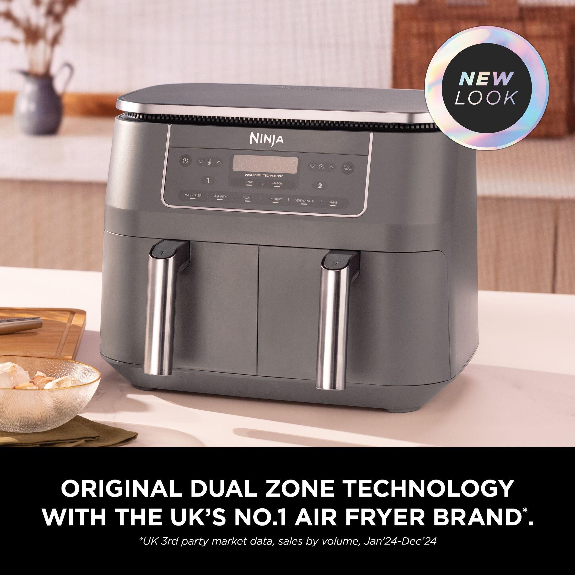 Gun Metal Grey - Ninja - 6-in-1 Dual Zone Air Fryer 7.6L DZ300UK - 9