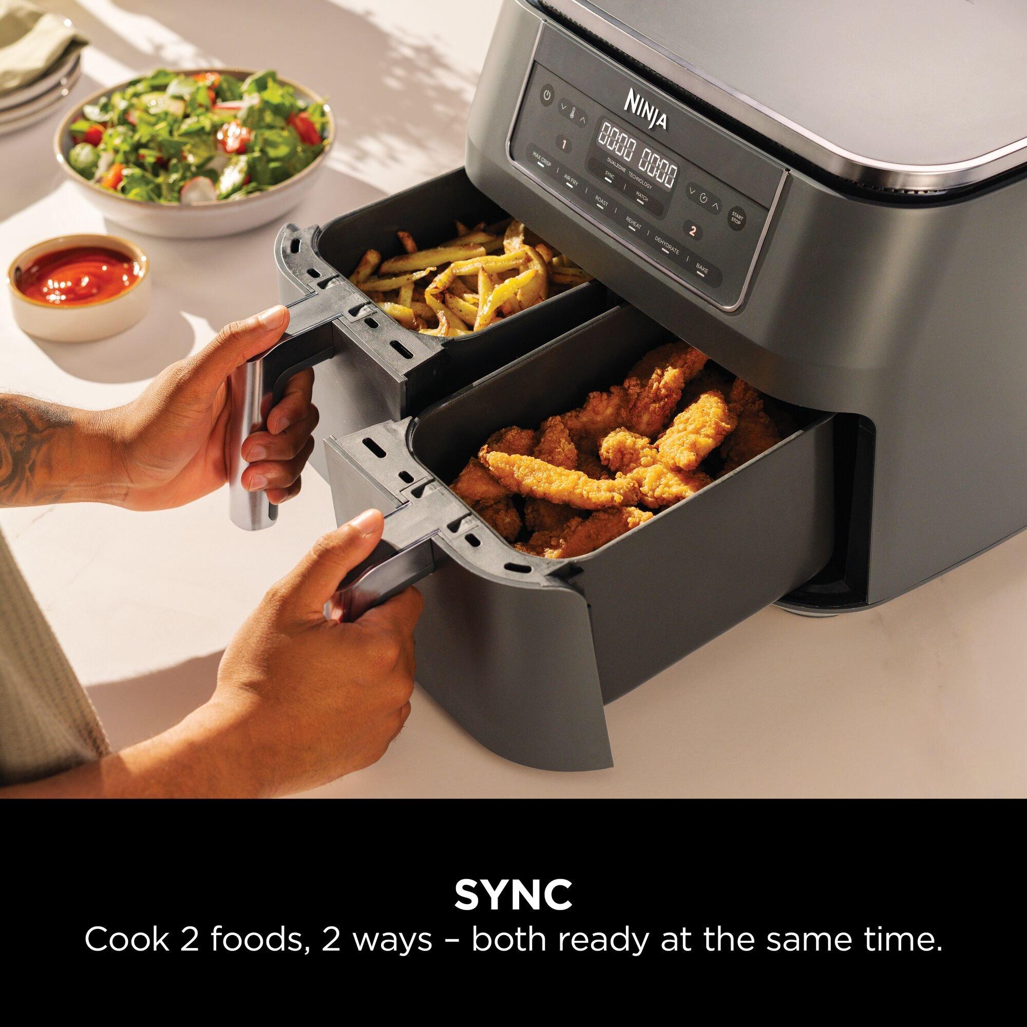Gun Metal Grey - Ninja - 6-in-1 Dual Zone Air Fryer 7.6L DZ300UK - 10