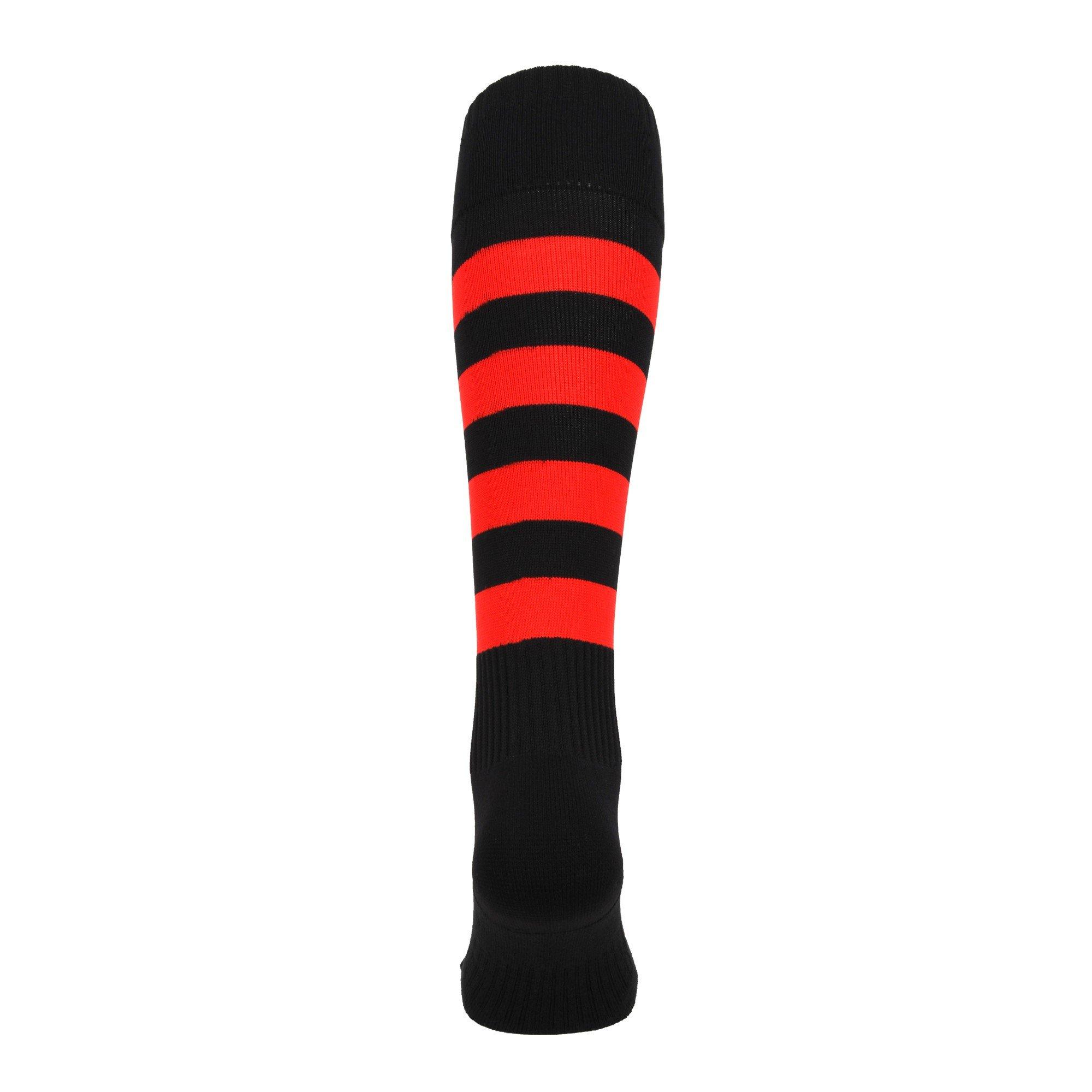 Rot/Schwarz - ATAK Sports - Hooped Socks Junior - 3