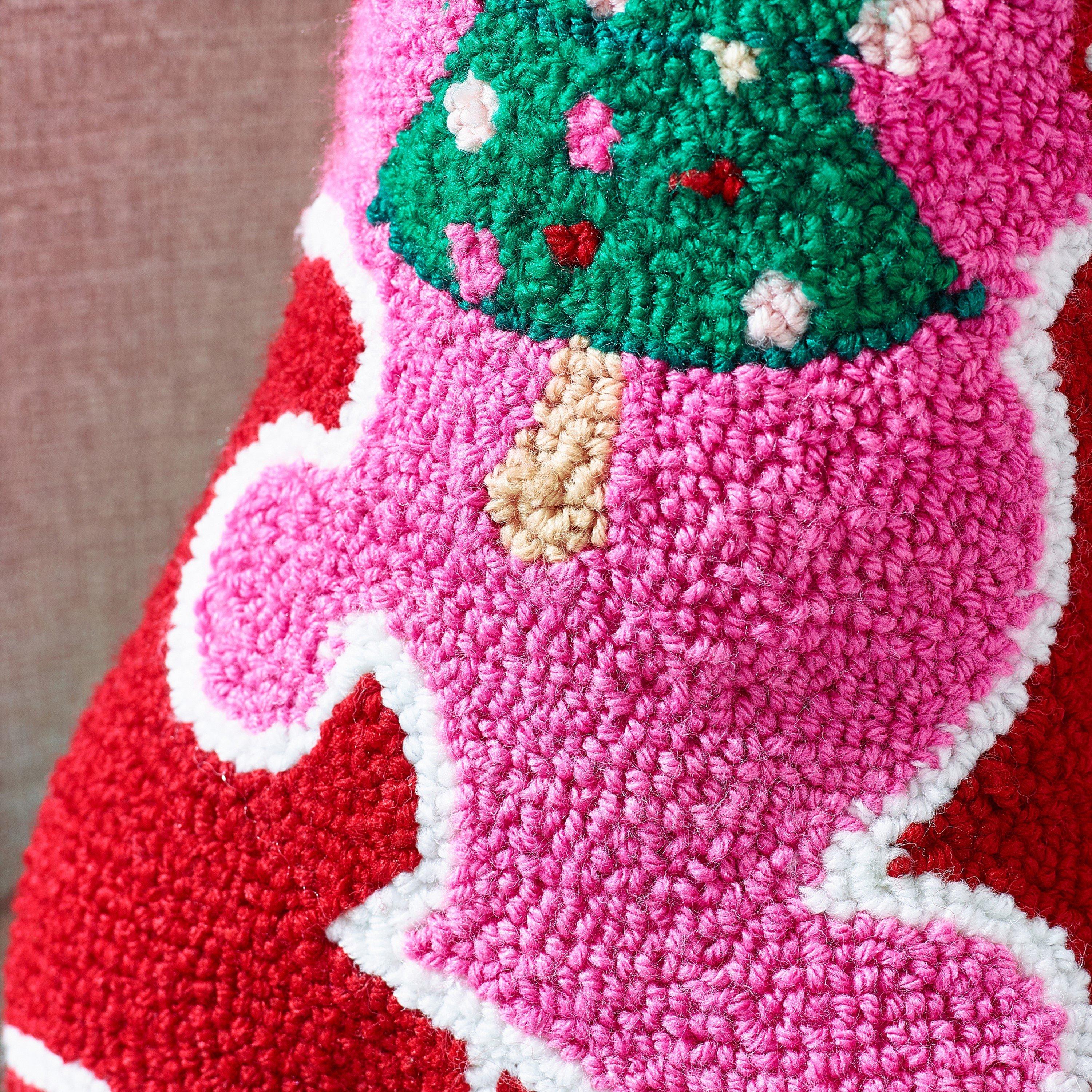 Pink - Catherine Lansfield - Santas Howdy Christmas Boot 3D Shaped Cushion - 2