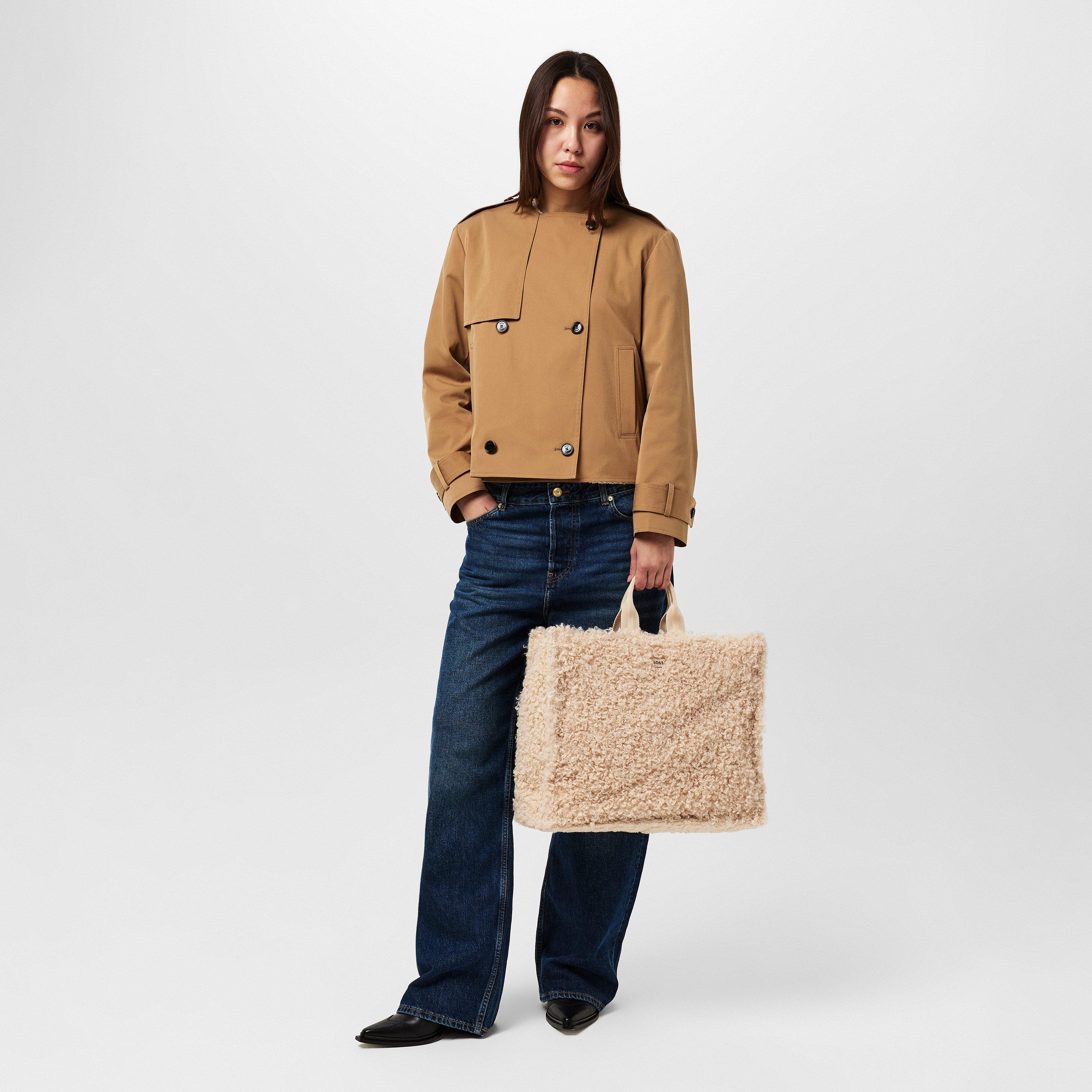 Light Beige - Boss - Women's Teddy Deva Tote Bag, Fluffy Exterior - 5