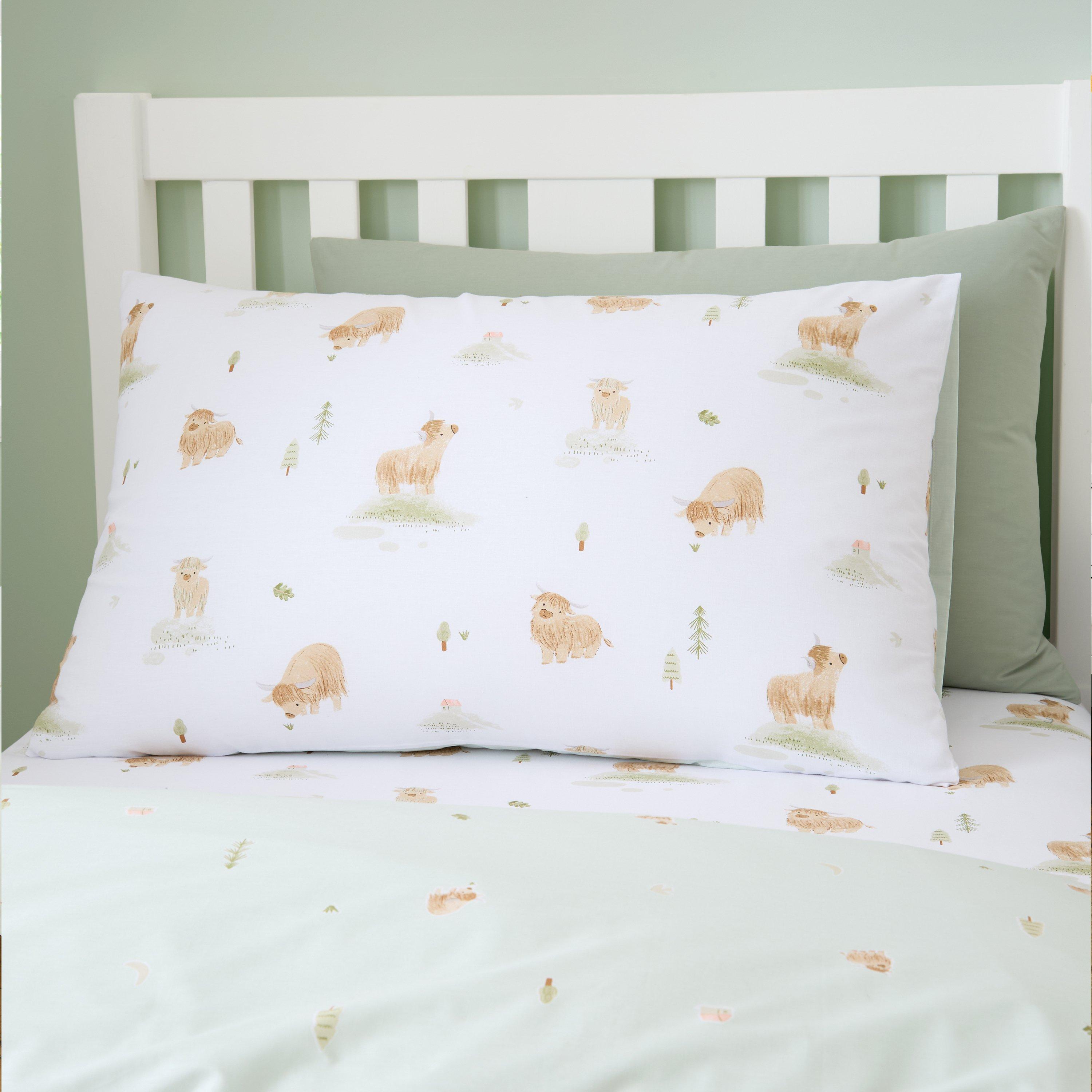 White - Bianca - Mini Moo Cow Reversible Cotton Duvet Cover Set - 3