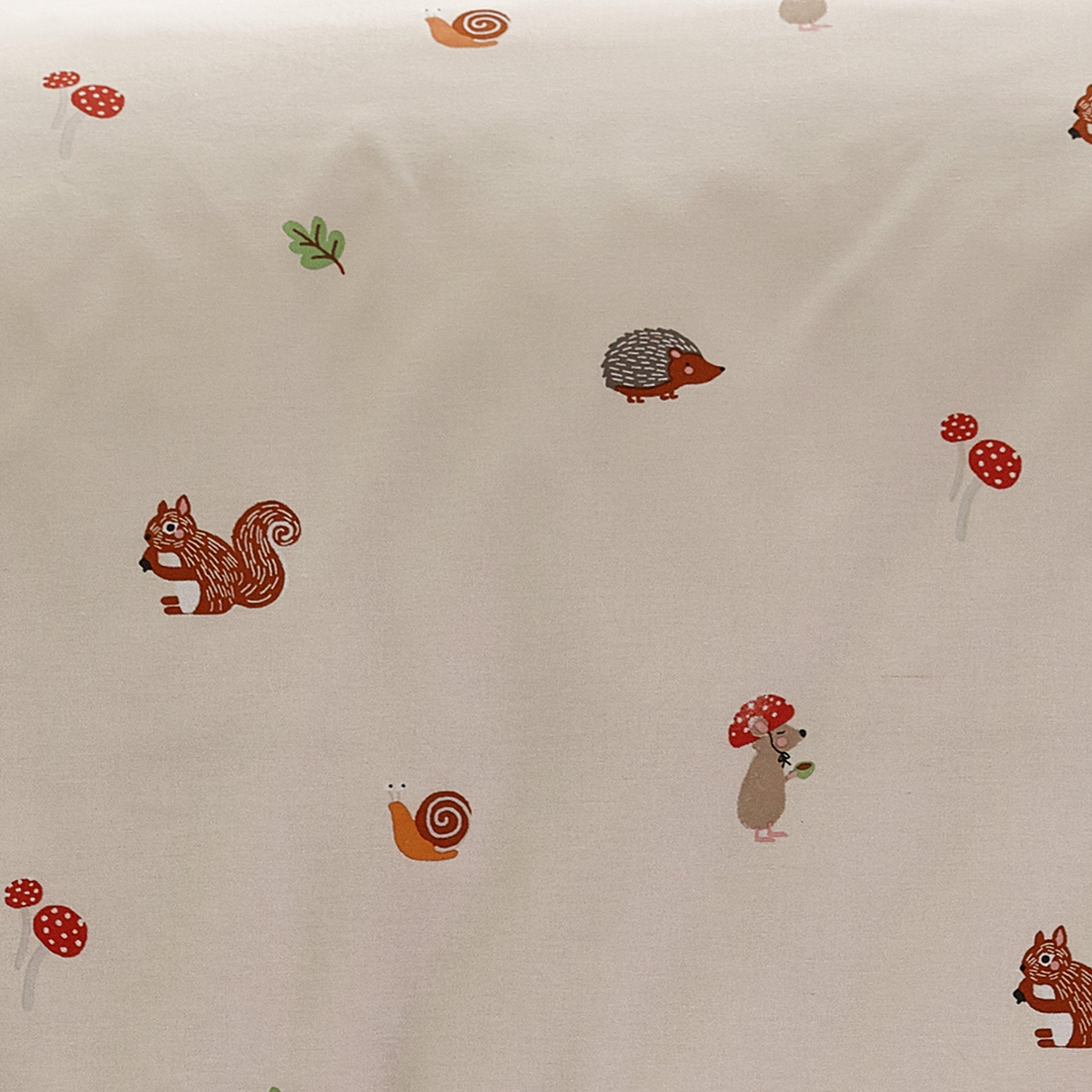 Cream - Catherine Lansfield - Fox and Woodland Friends Fitted Sheet - 2