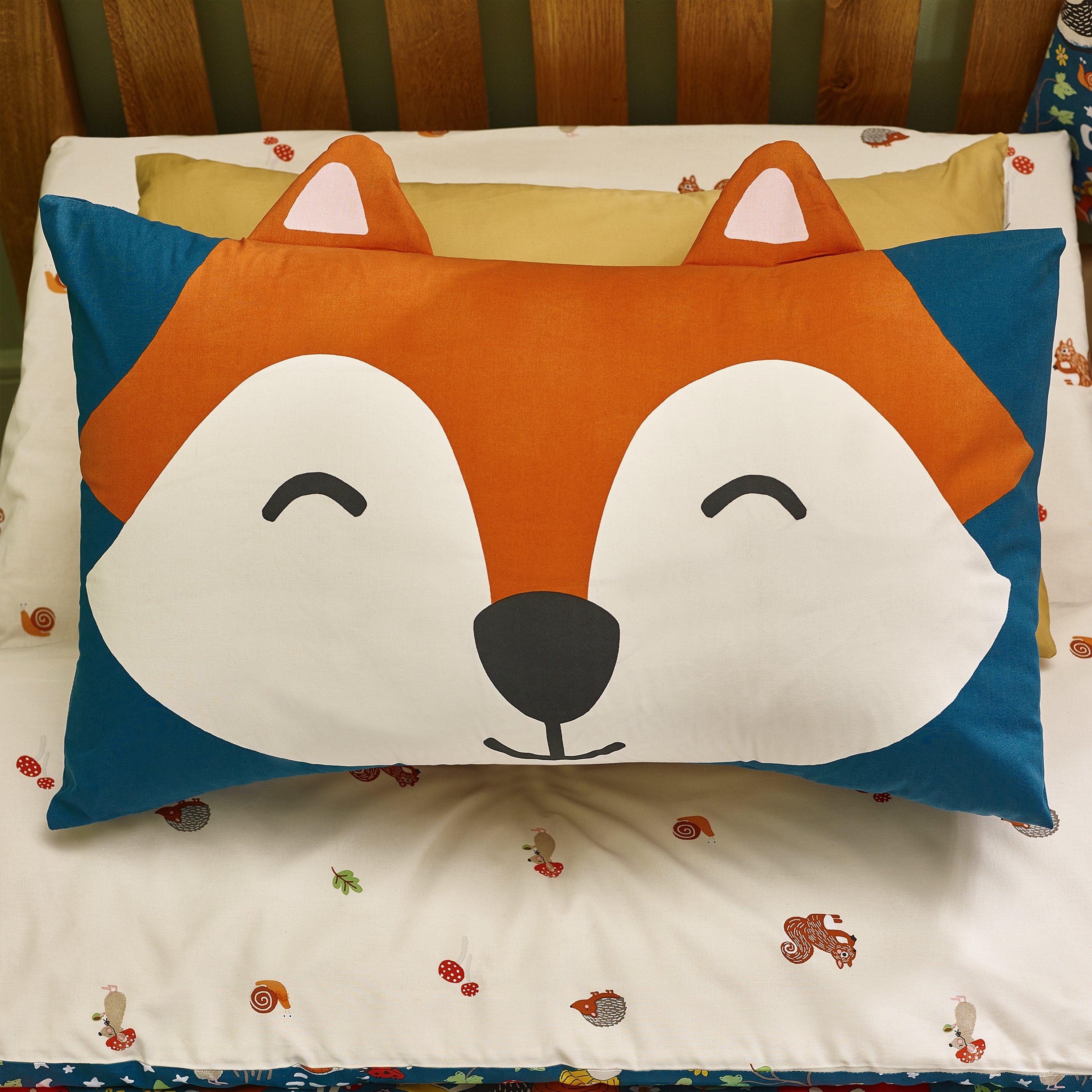 Green - Catherine Lansfield - Fox and Woodland Friends Duvet Cover Set - 3